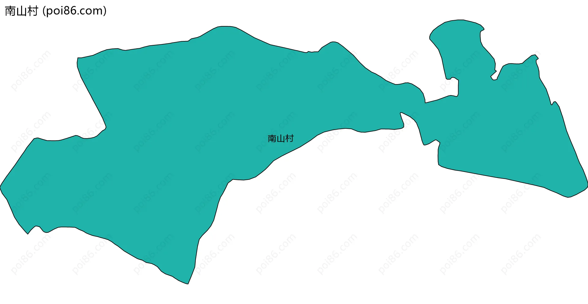 南山村边界地图
