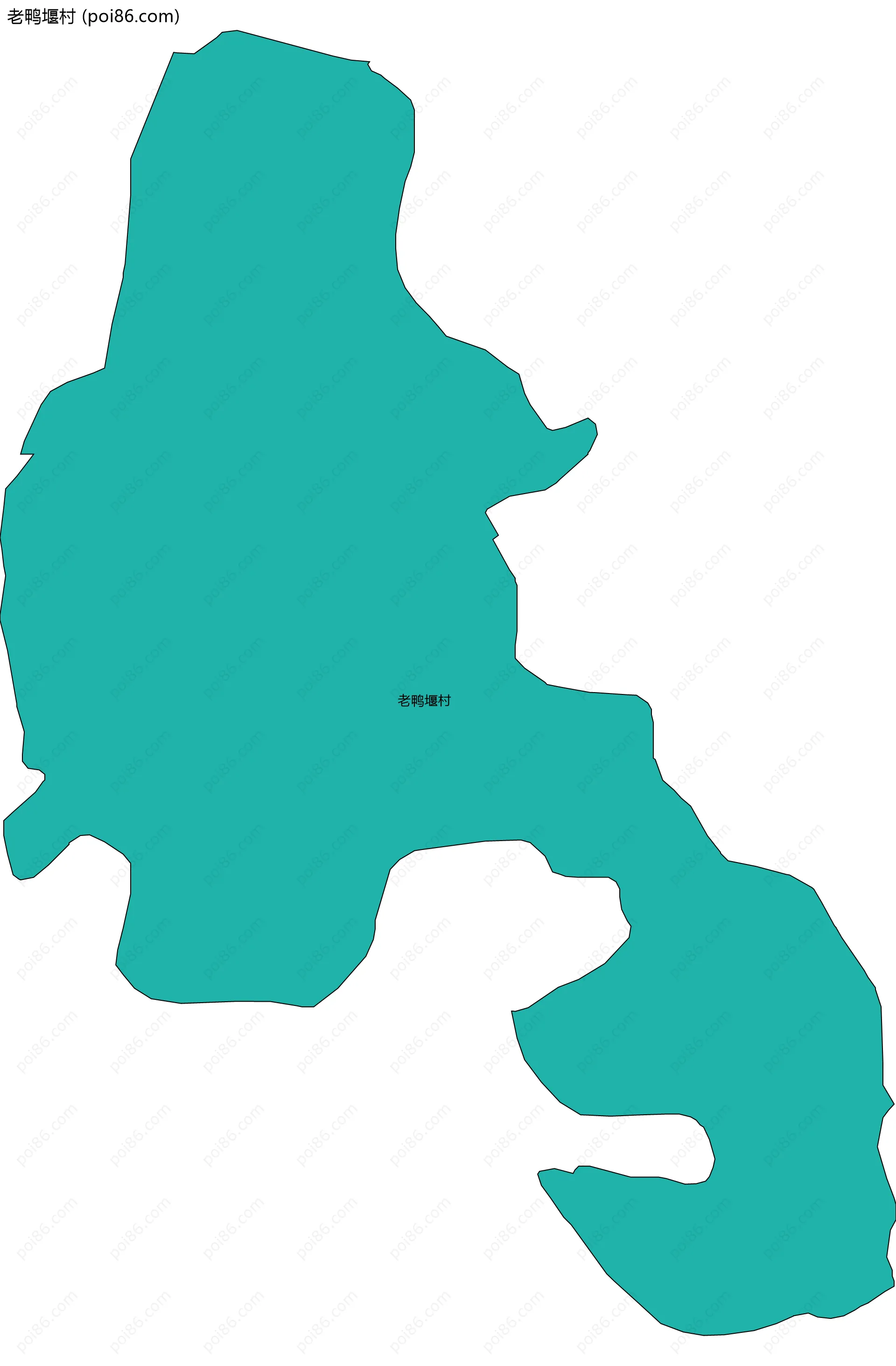 老鸭堰村边界地图