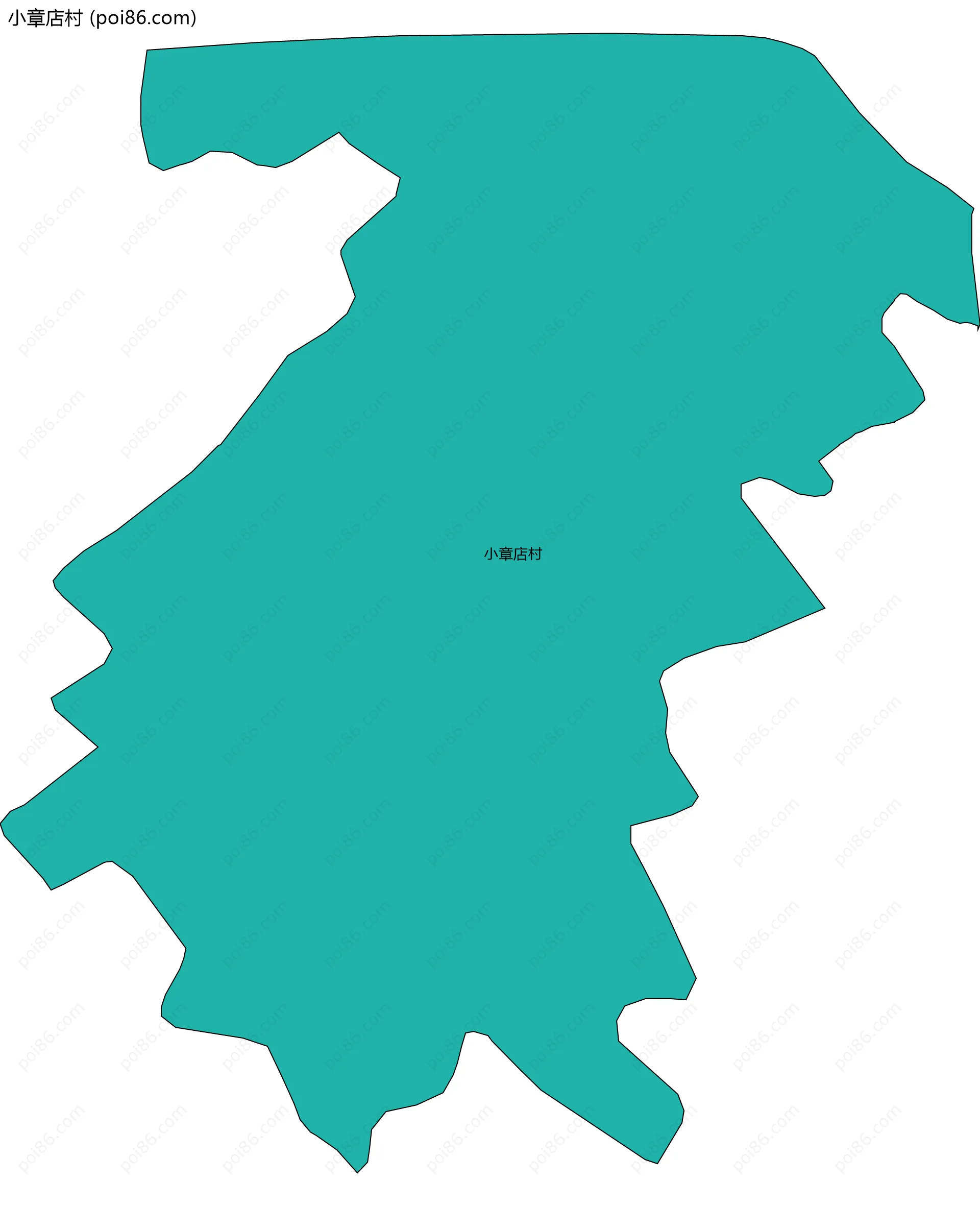 小章店村边界地图