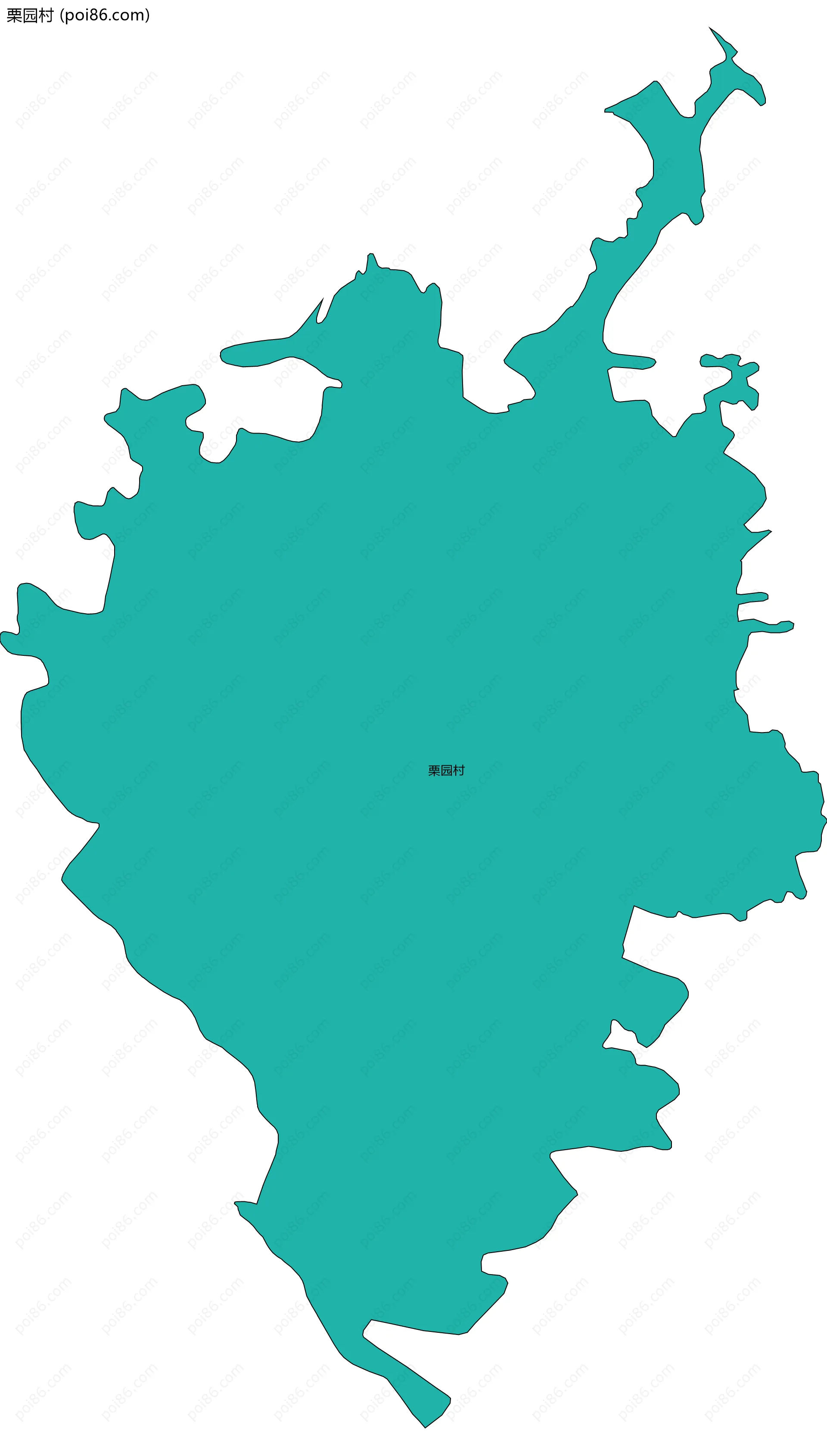 栗园村边界地图