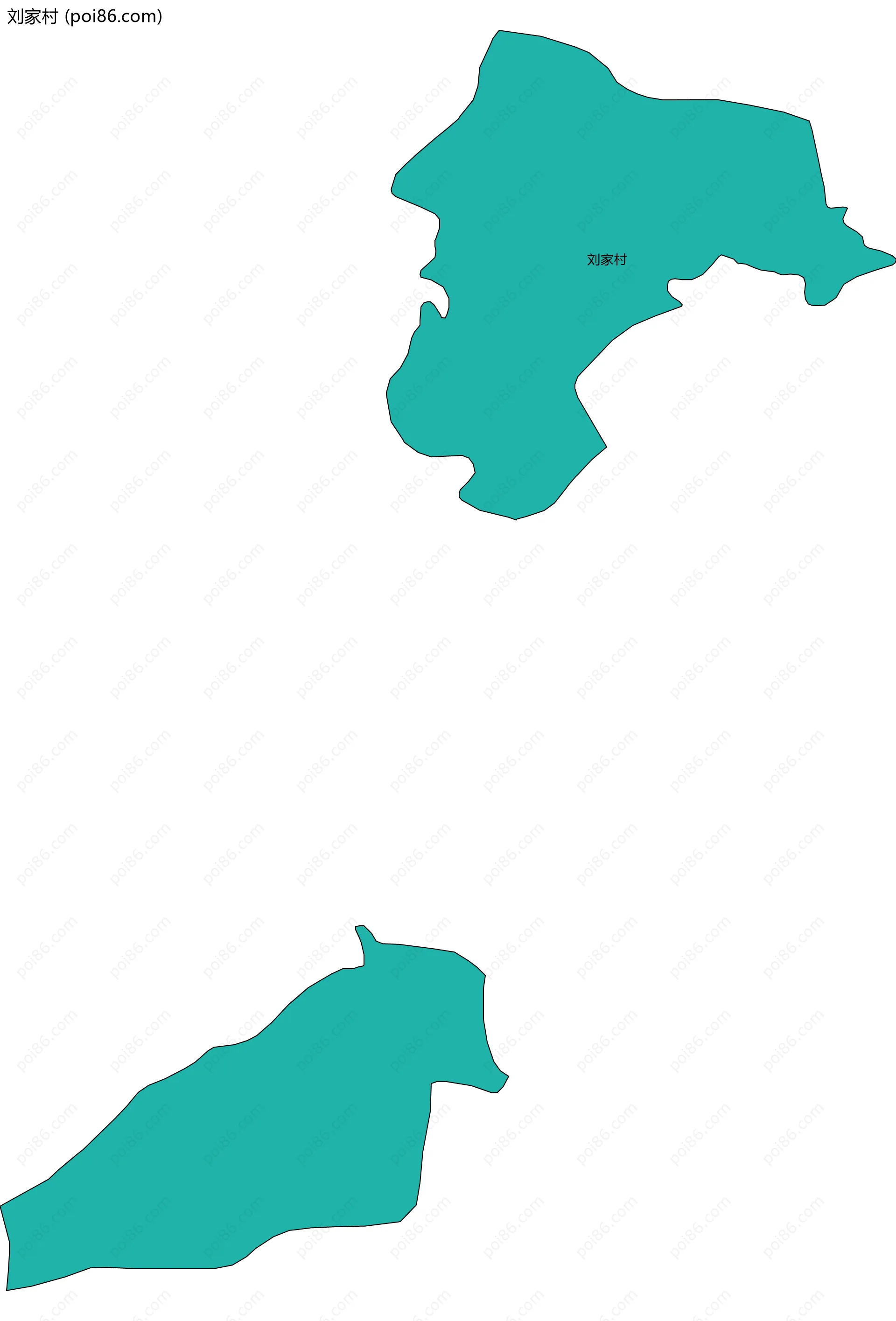 刘家村边界地图