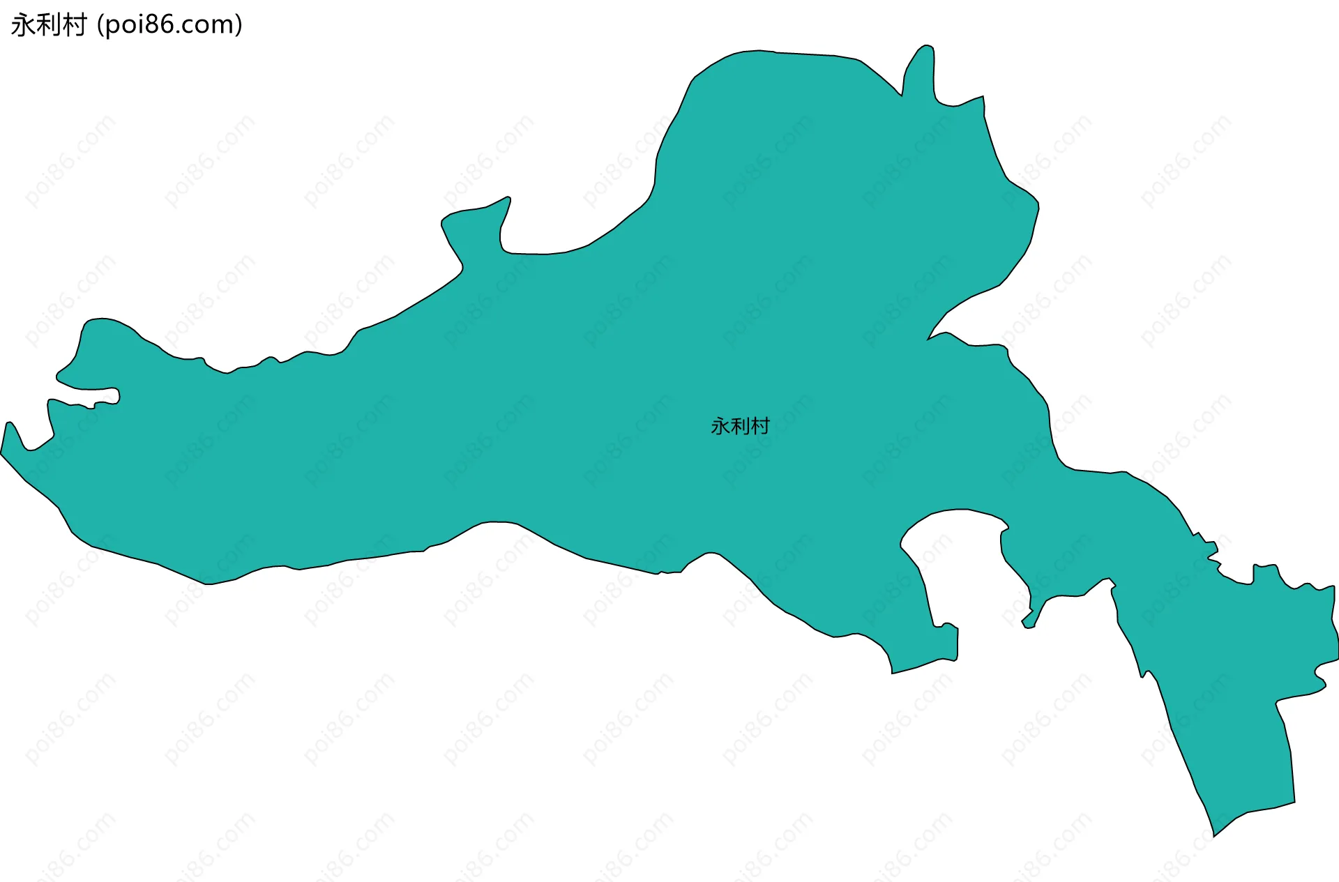 永利村边界地图