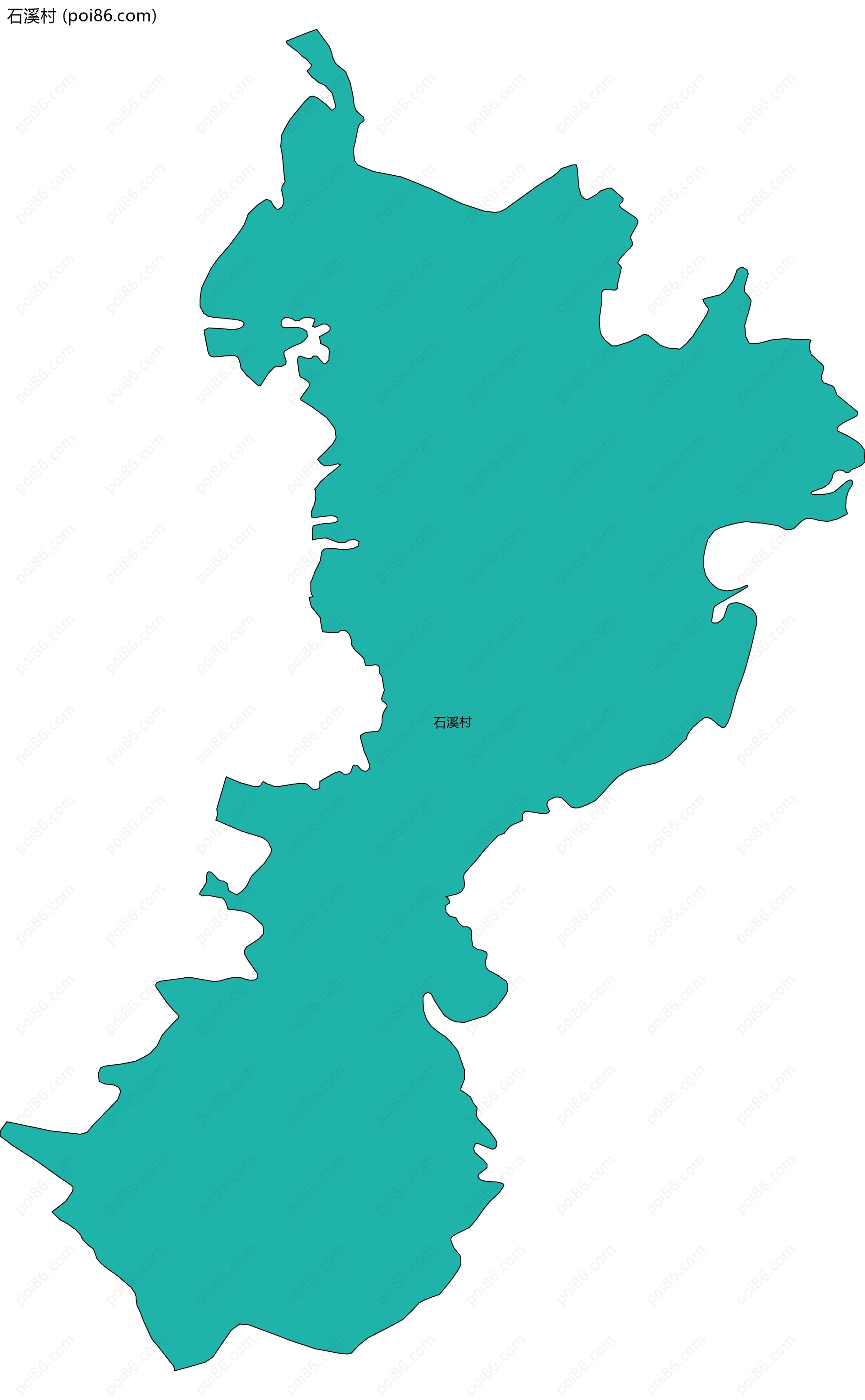 石溪村边界地图