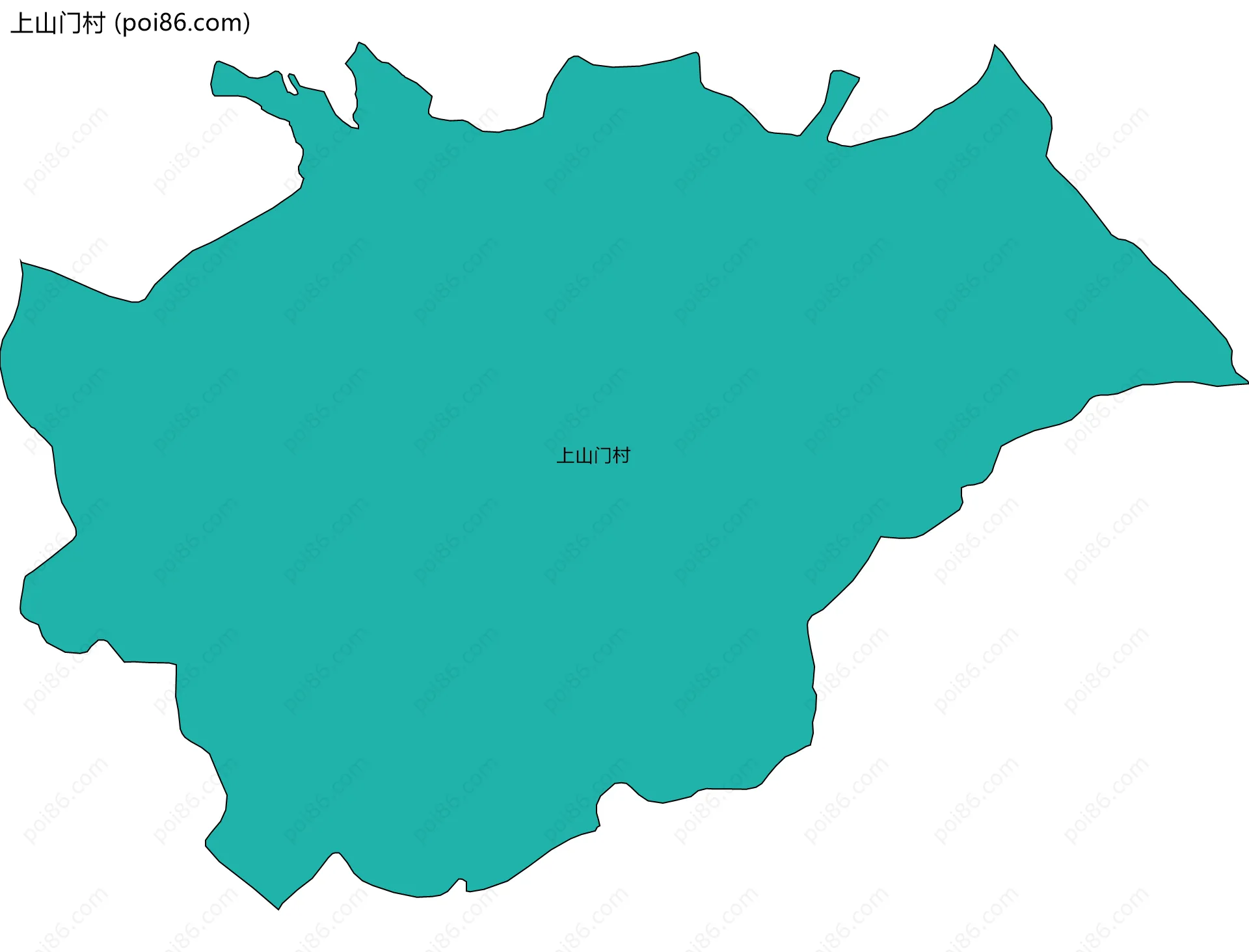 上山门村边界地图