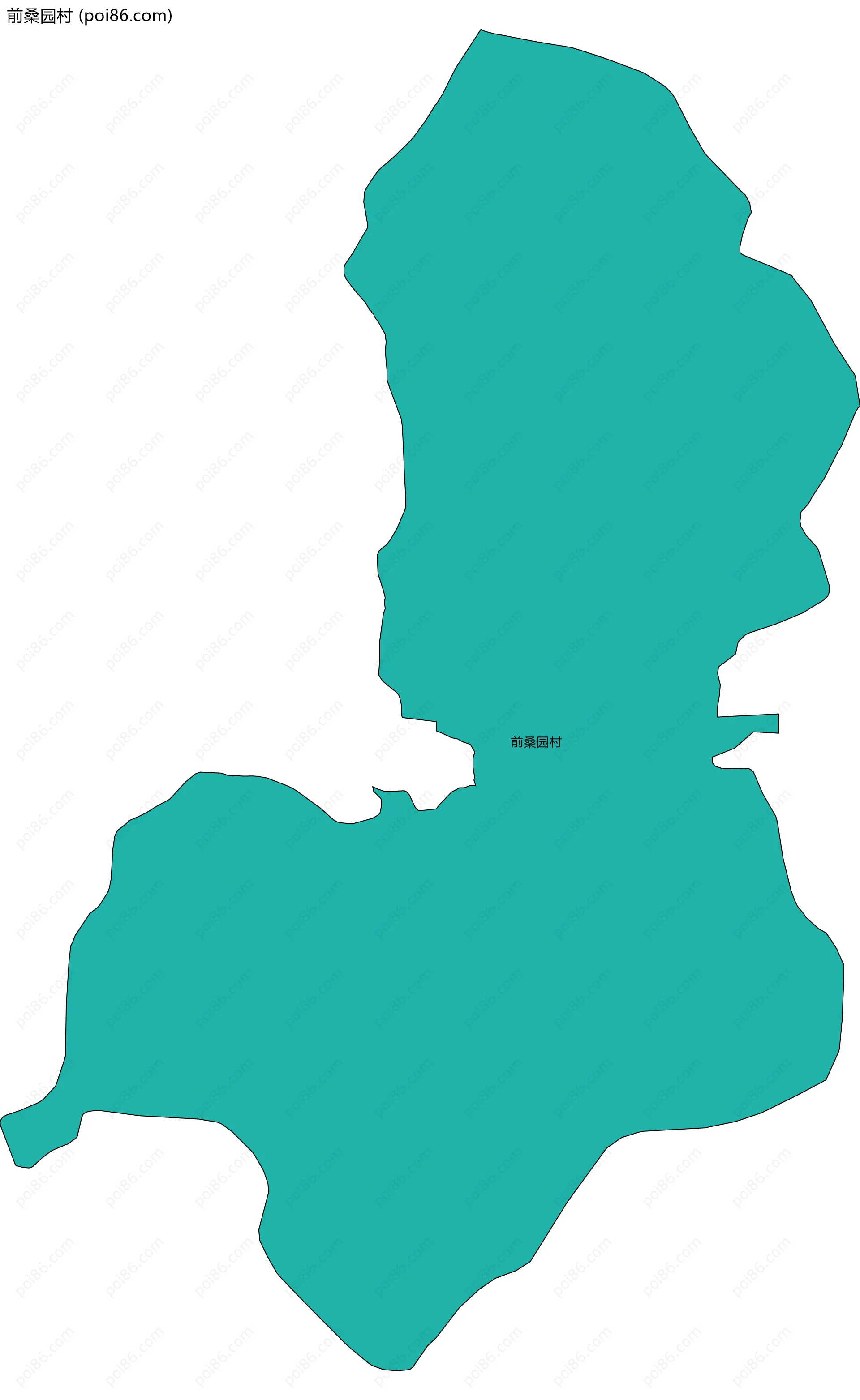 前桑园村边界地图