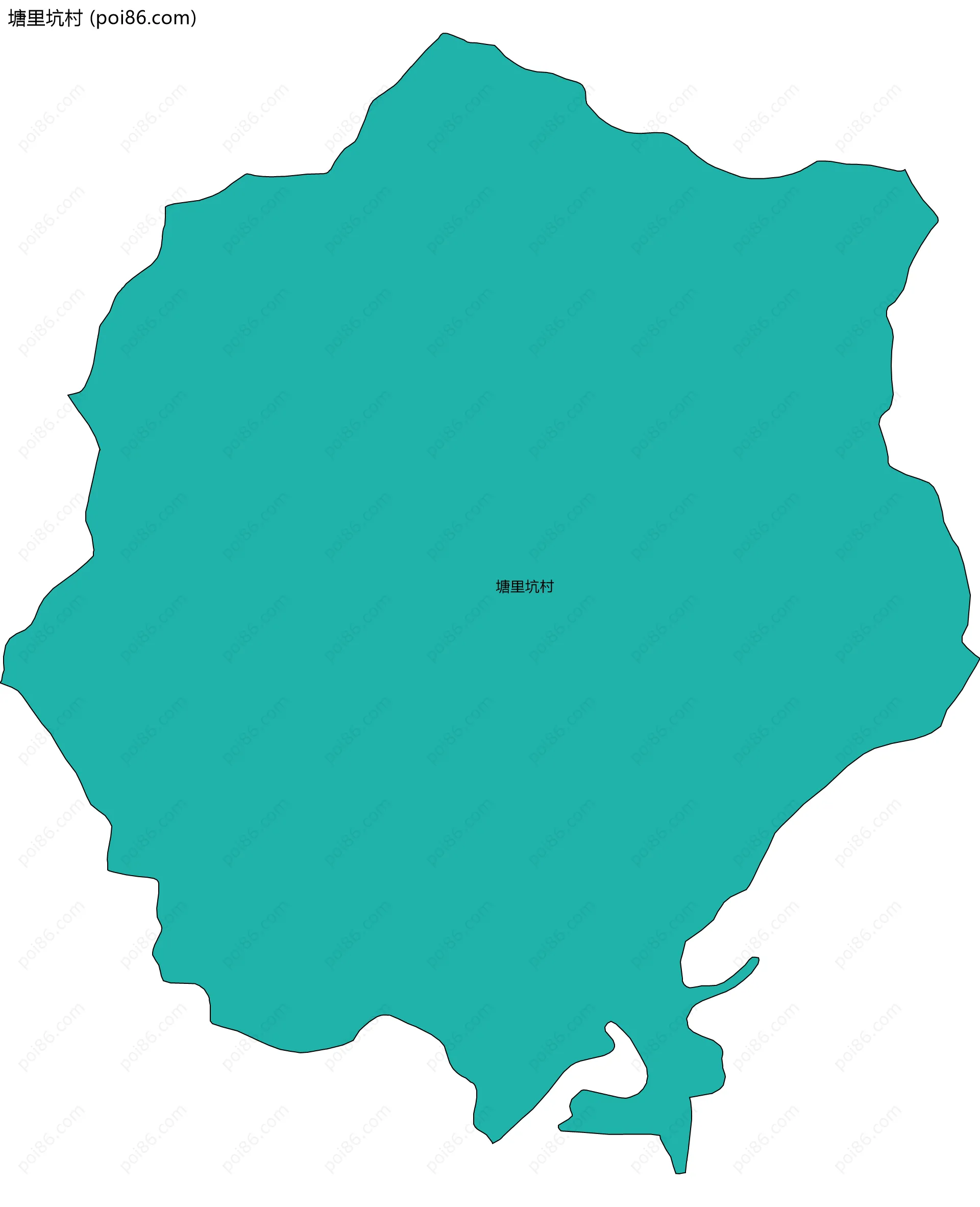 塘里坑村边界地图