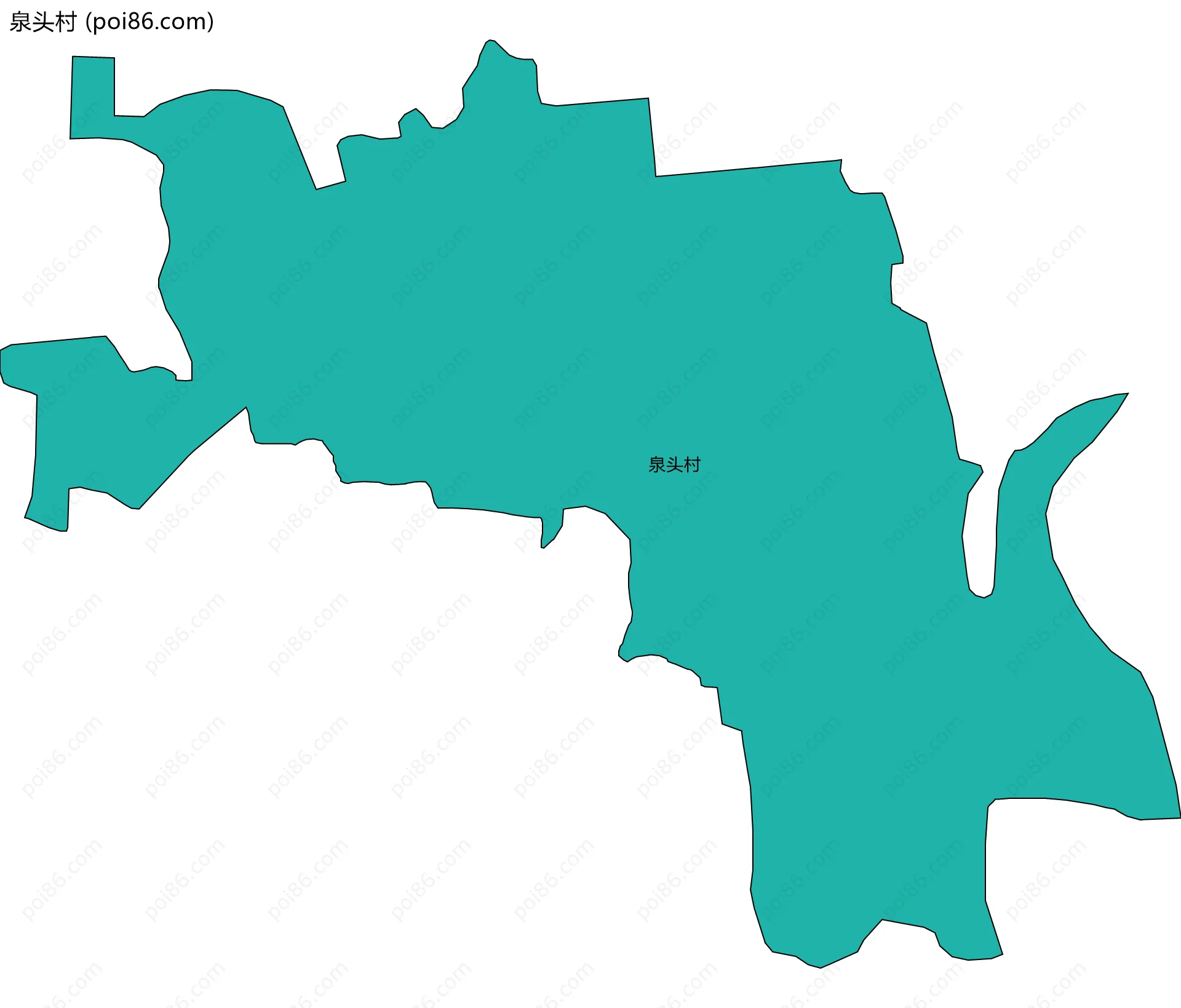 泉头村边界地图