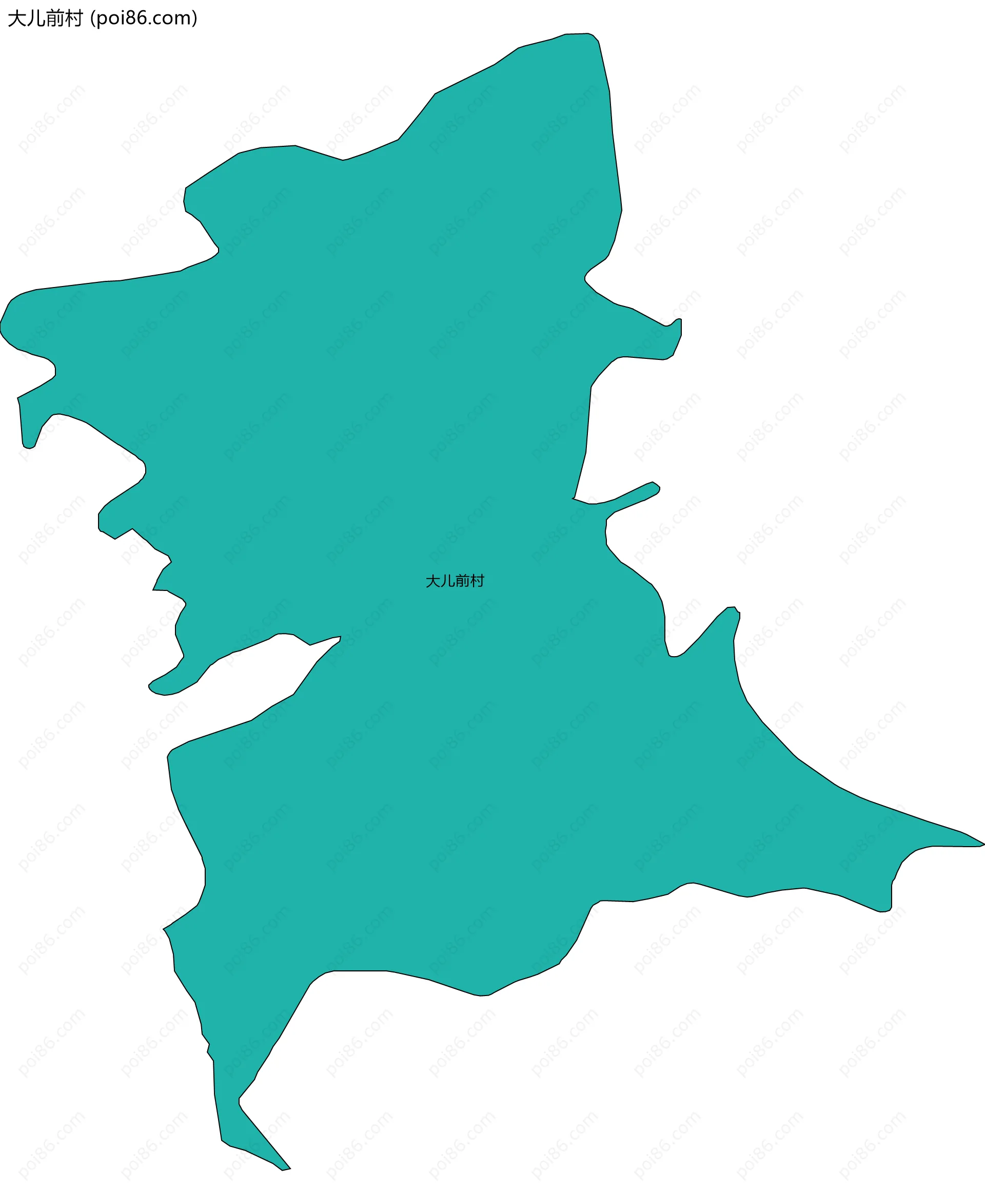 大儿前村边界地图