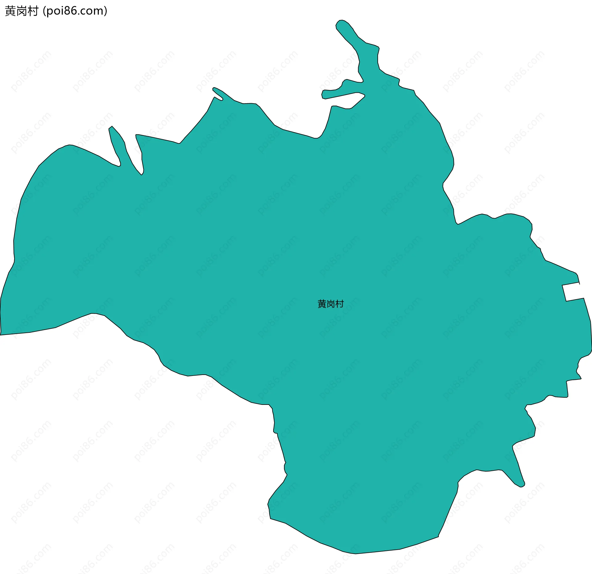 黄岗村边界地图