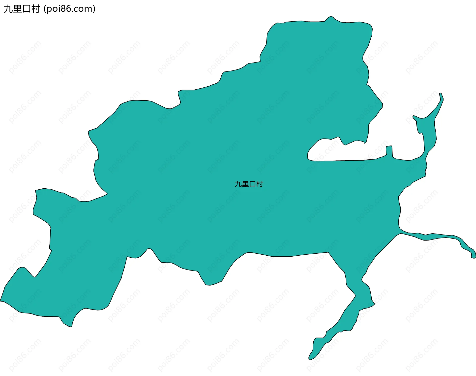 九里口村边界地图