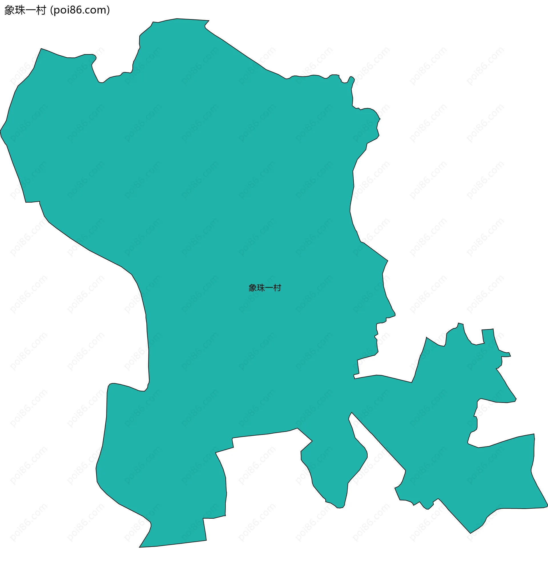 象珠一村边界地图