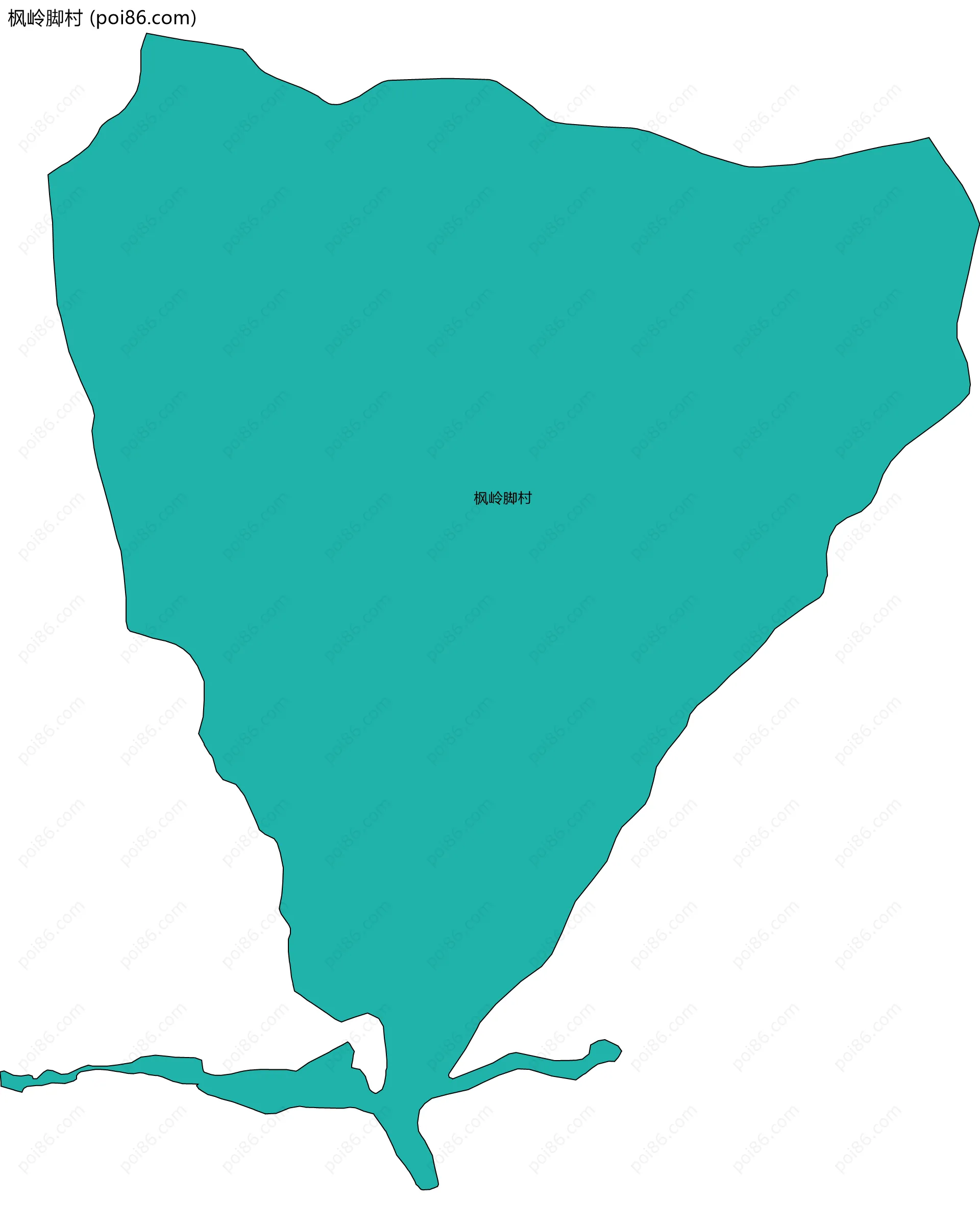 枫岭脚村边界地图