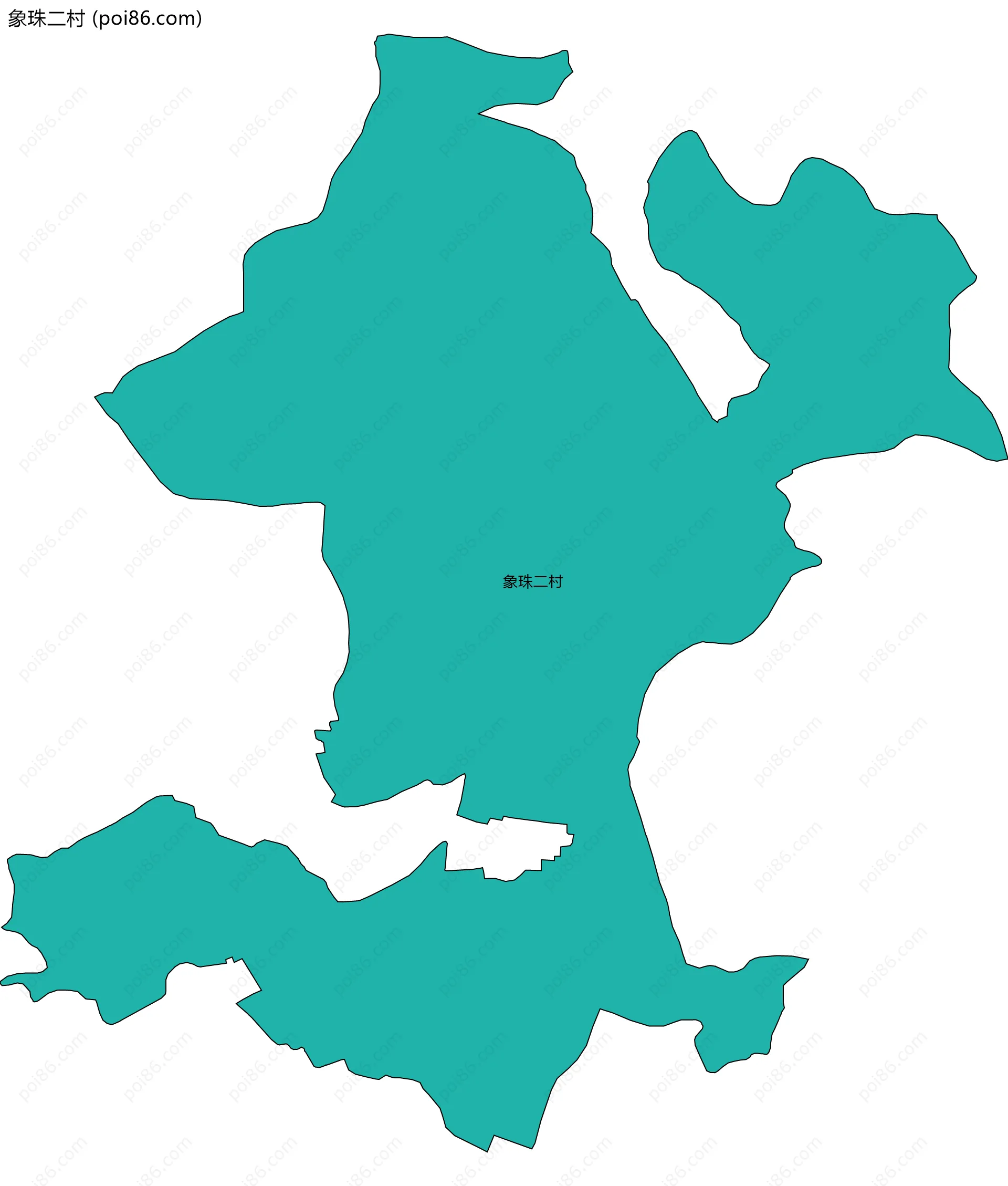 象珠二村边界地图