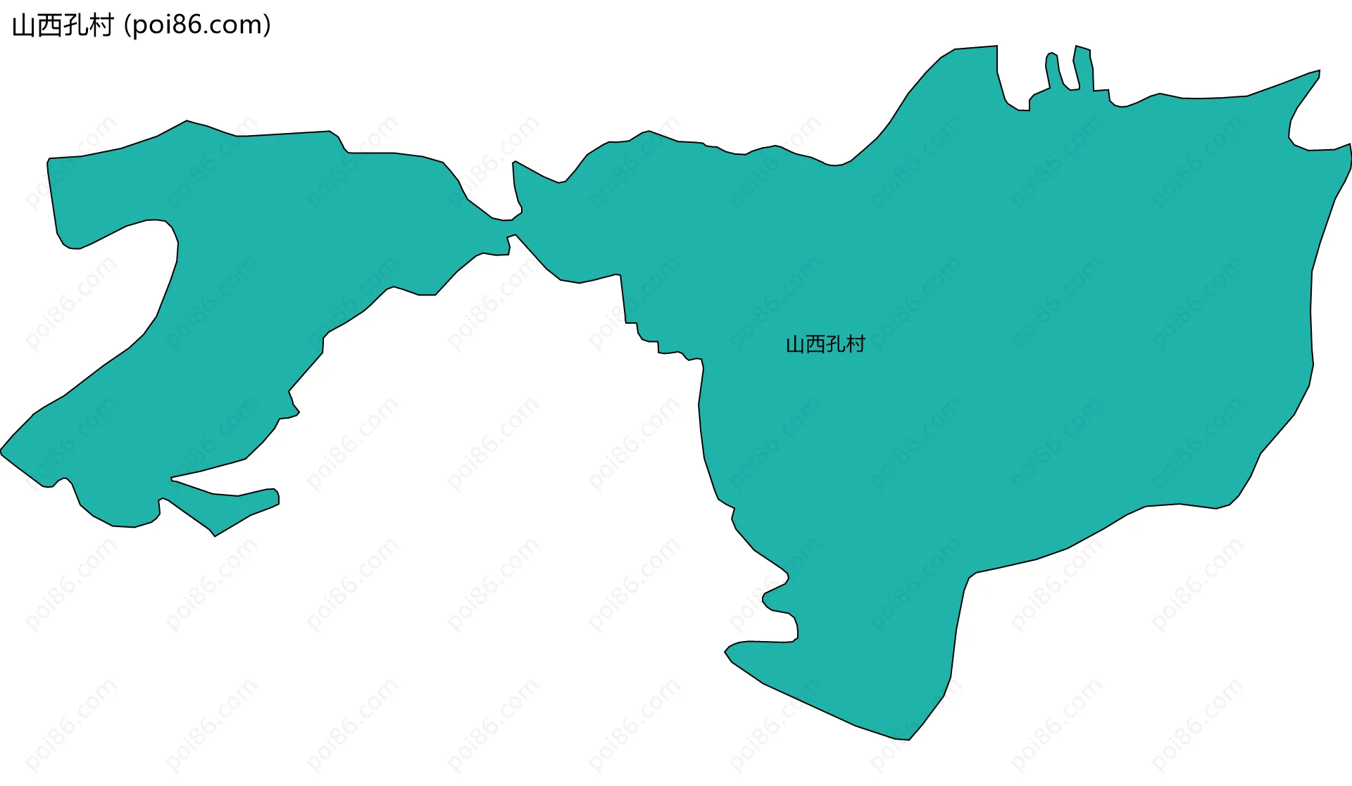 山西孔村边界地图