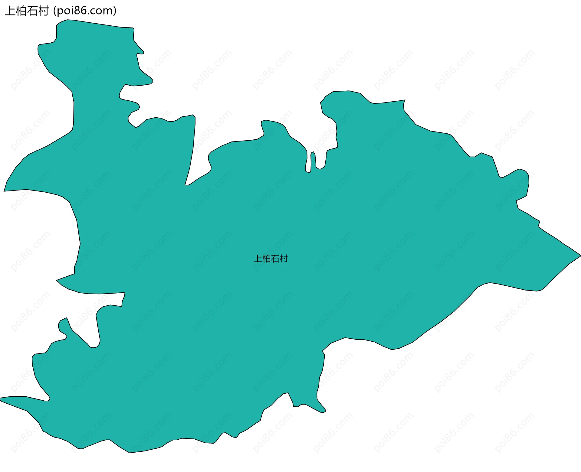 上柏石村边界地图