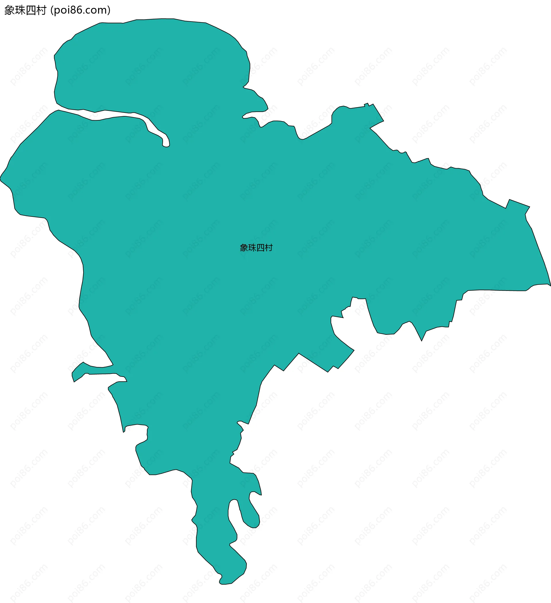 象珠四村边界地图