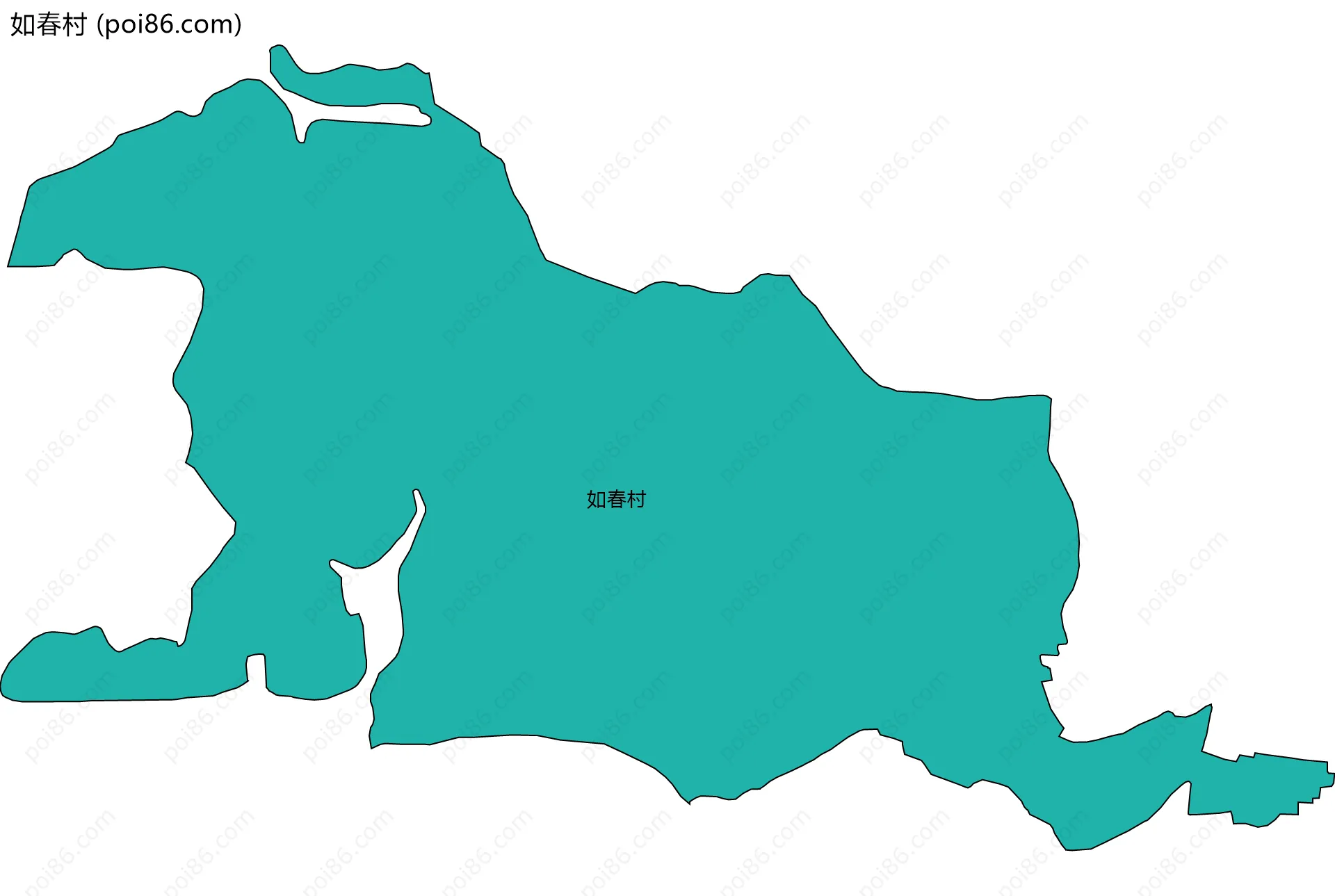 如春村边界地图