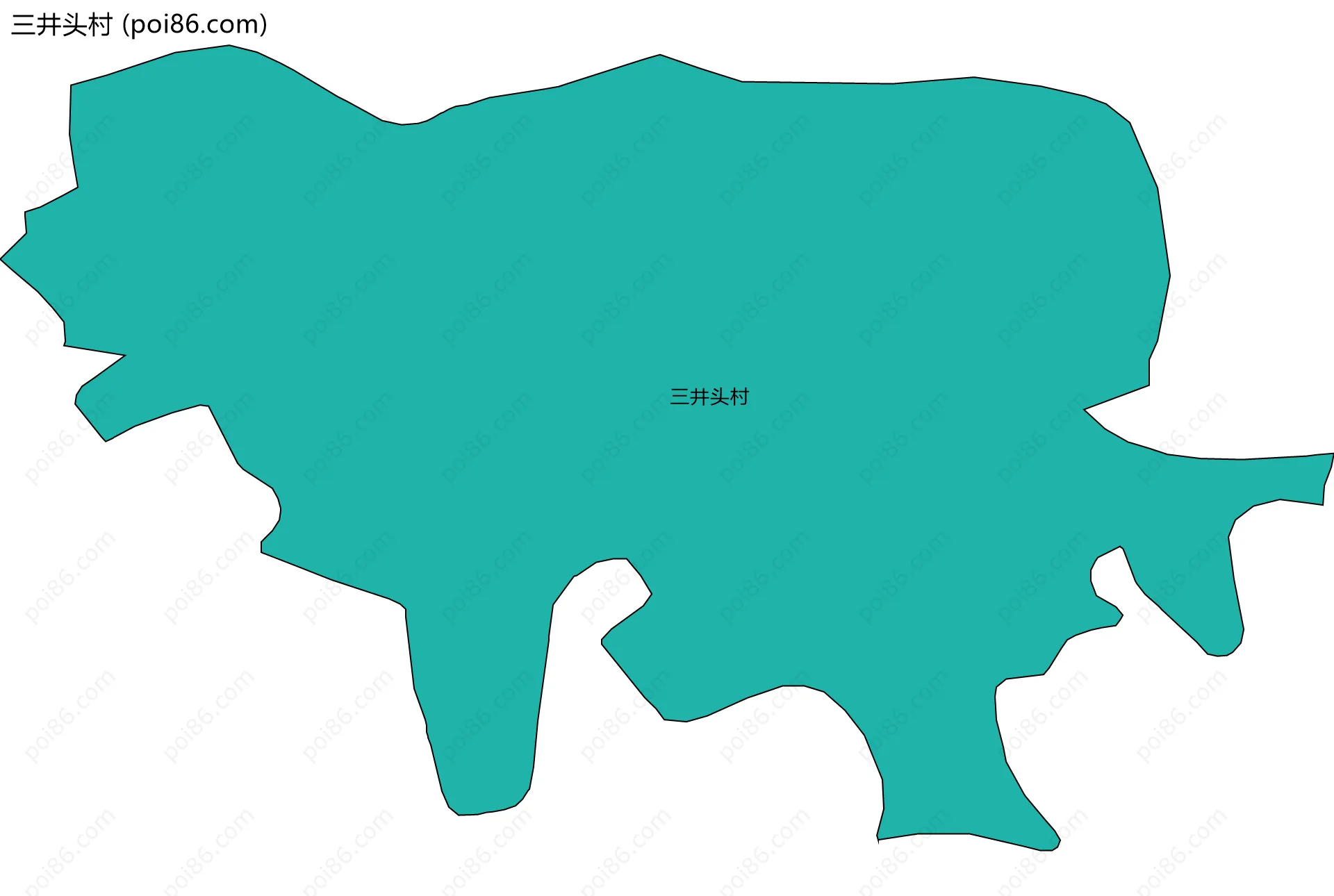 三井头村边界地图