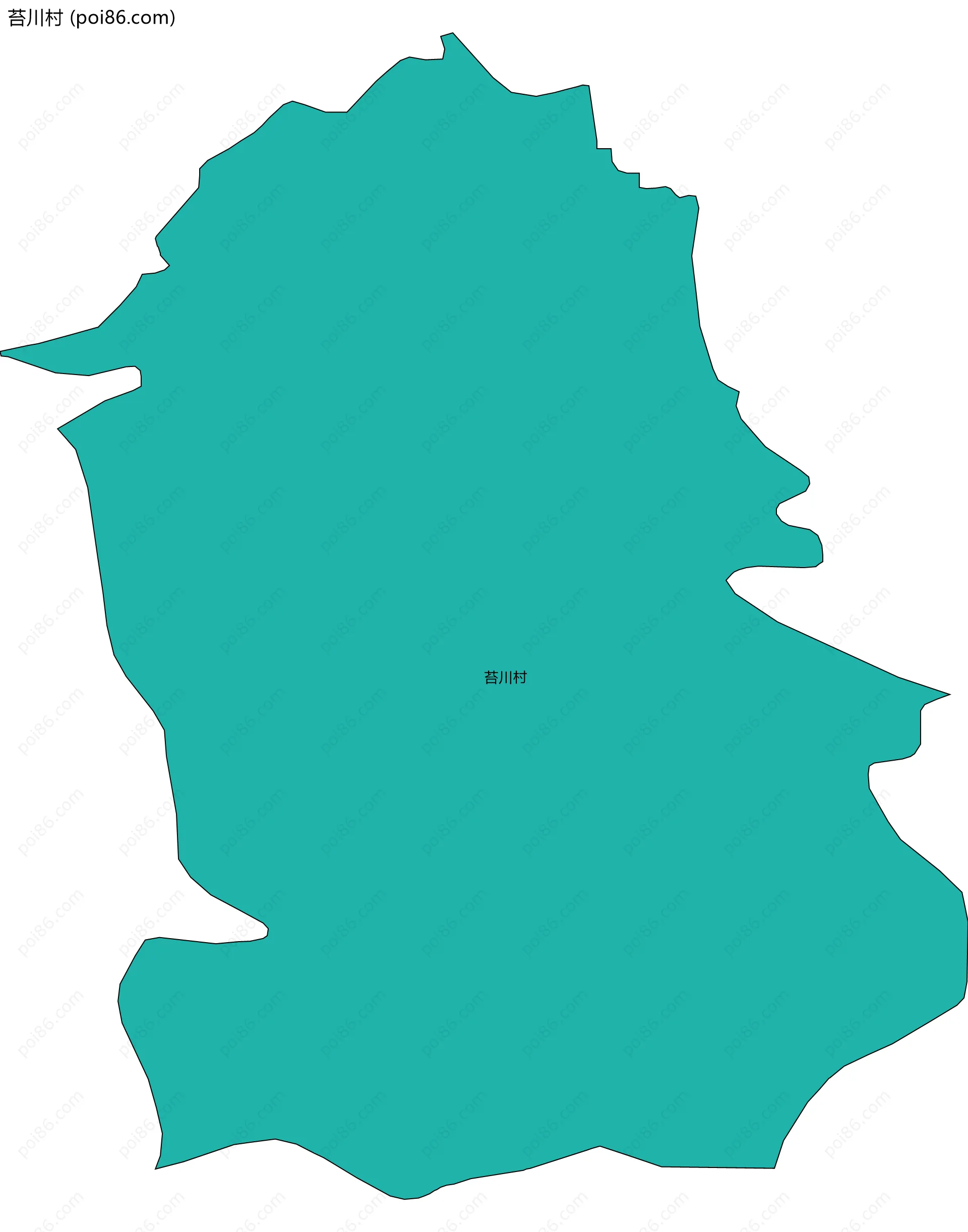 苔川村边界地图