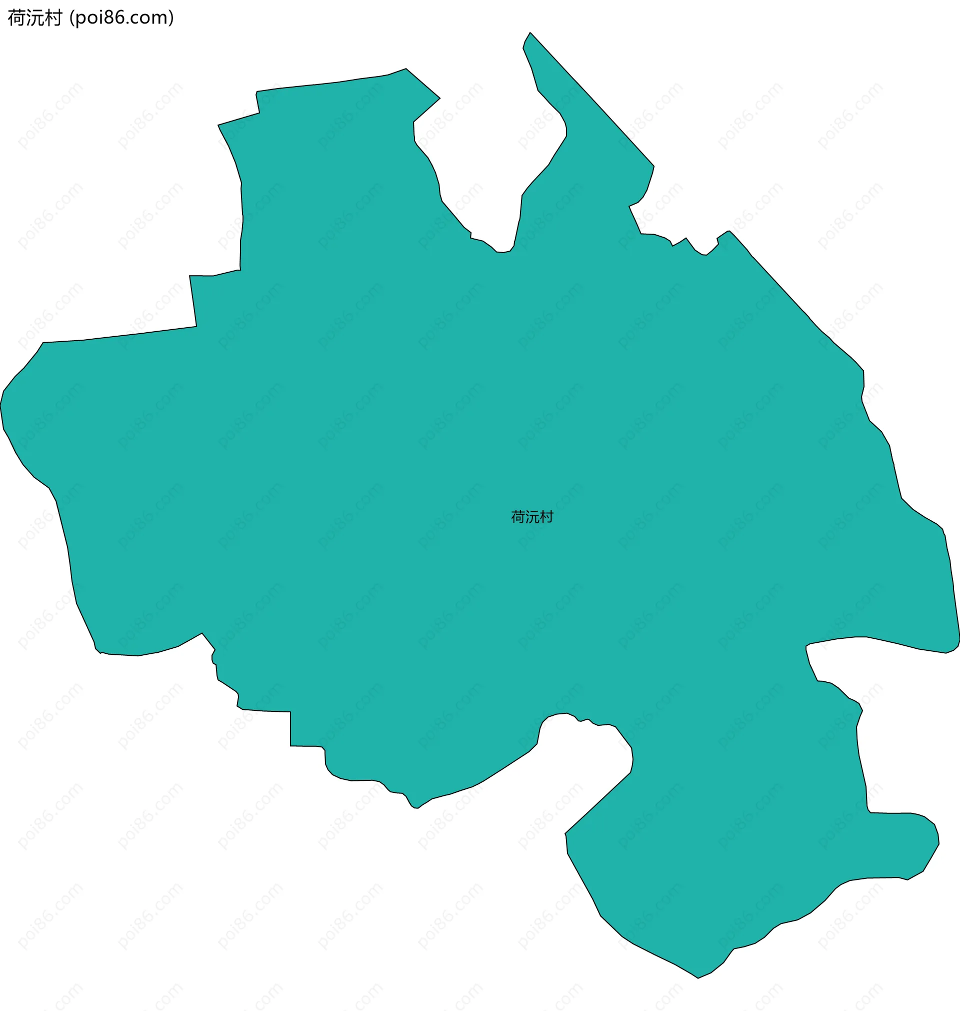 荷沅村边界地图