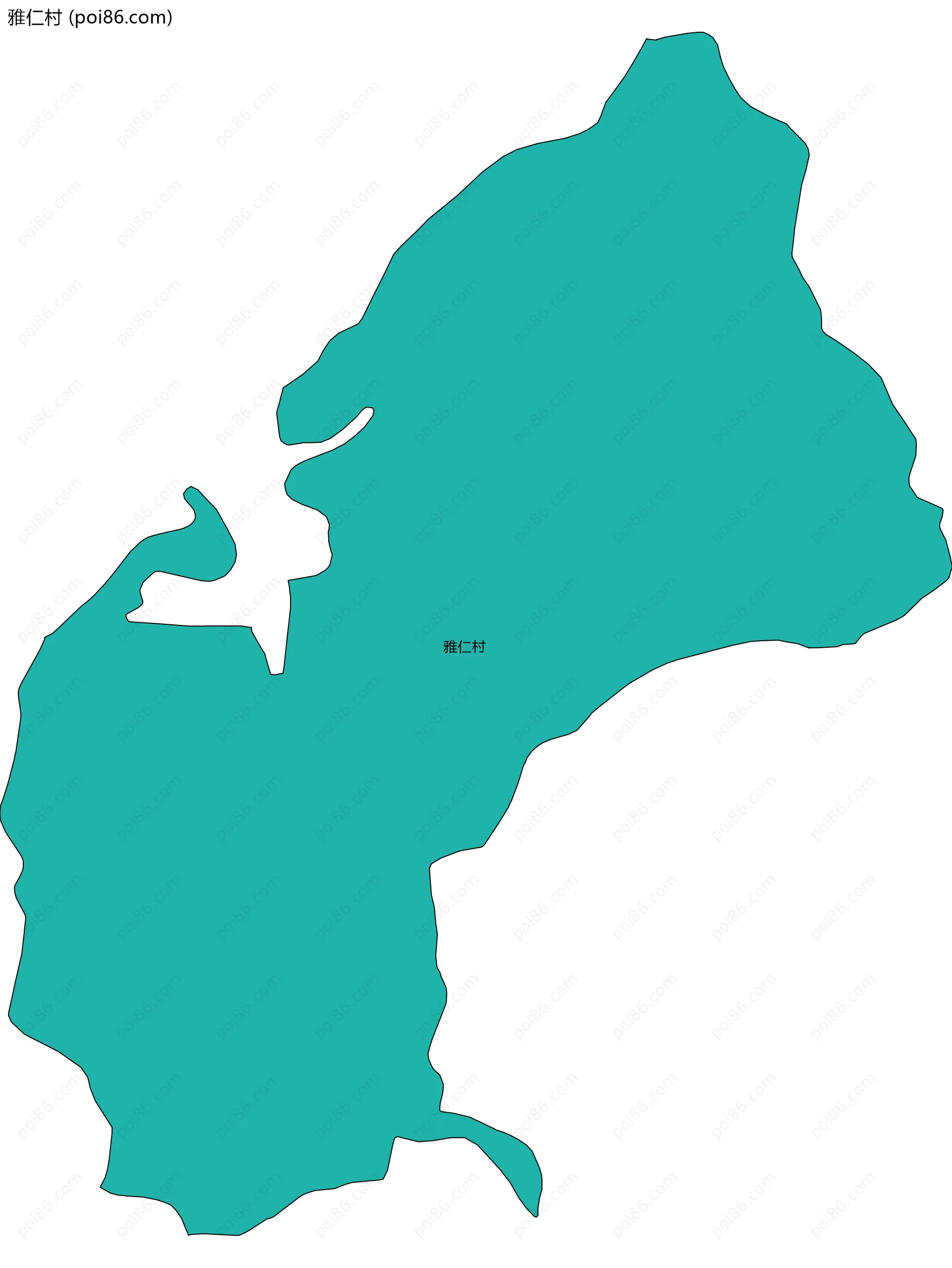 雅仁村边界地图