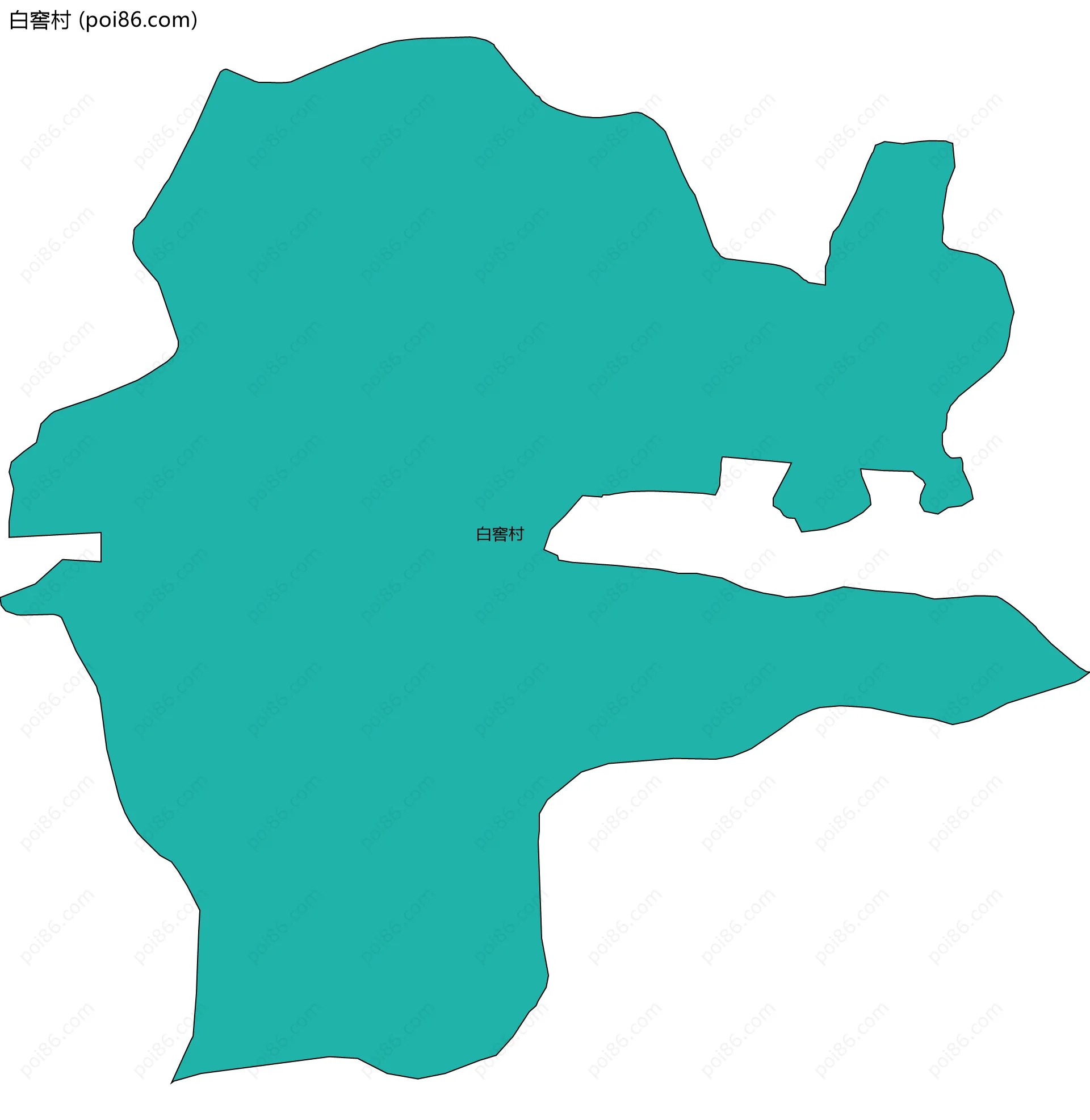 白窖村边界地图