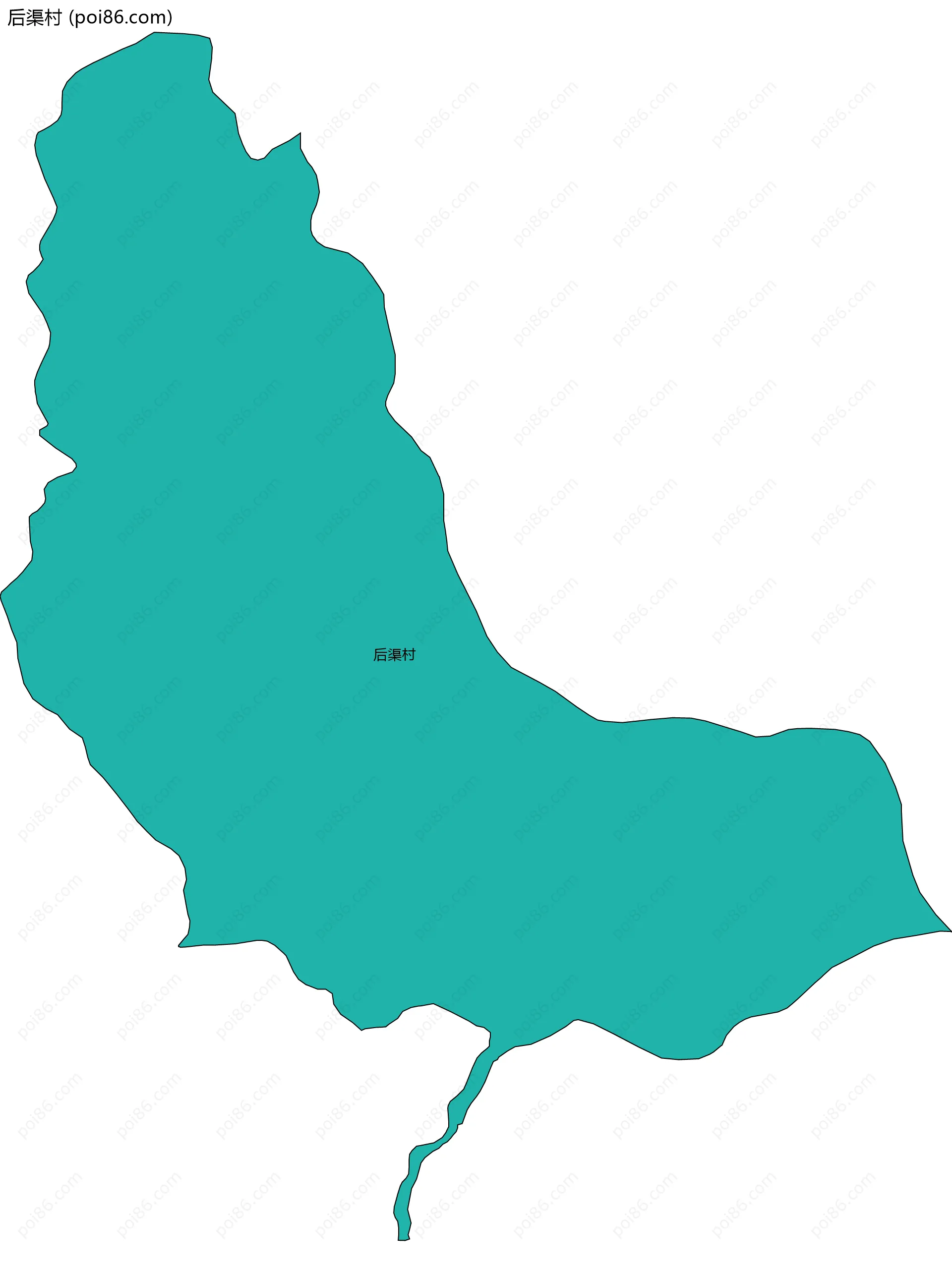 后渠村边界地图