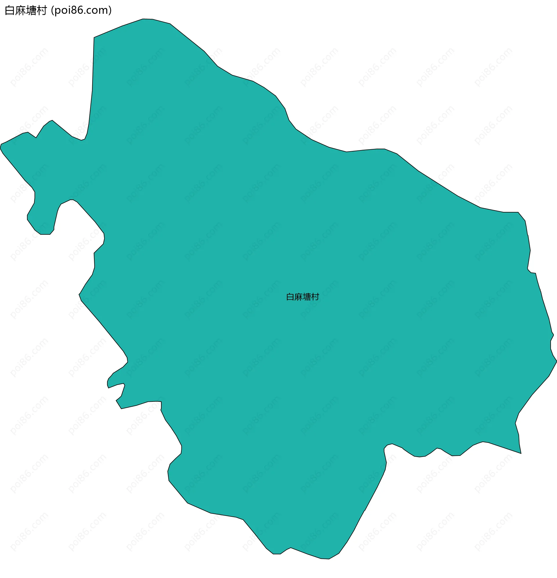 白麻塘村边界地图