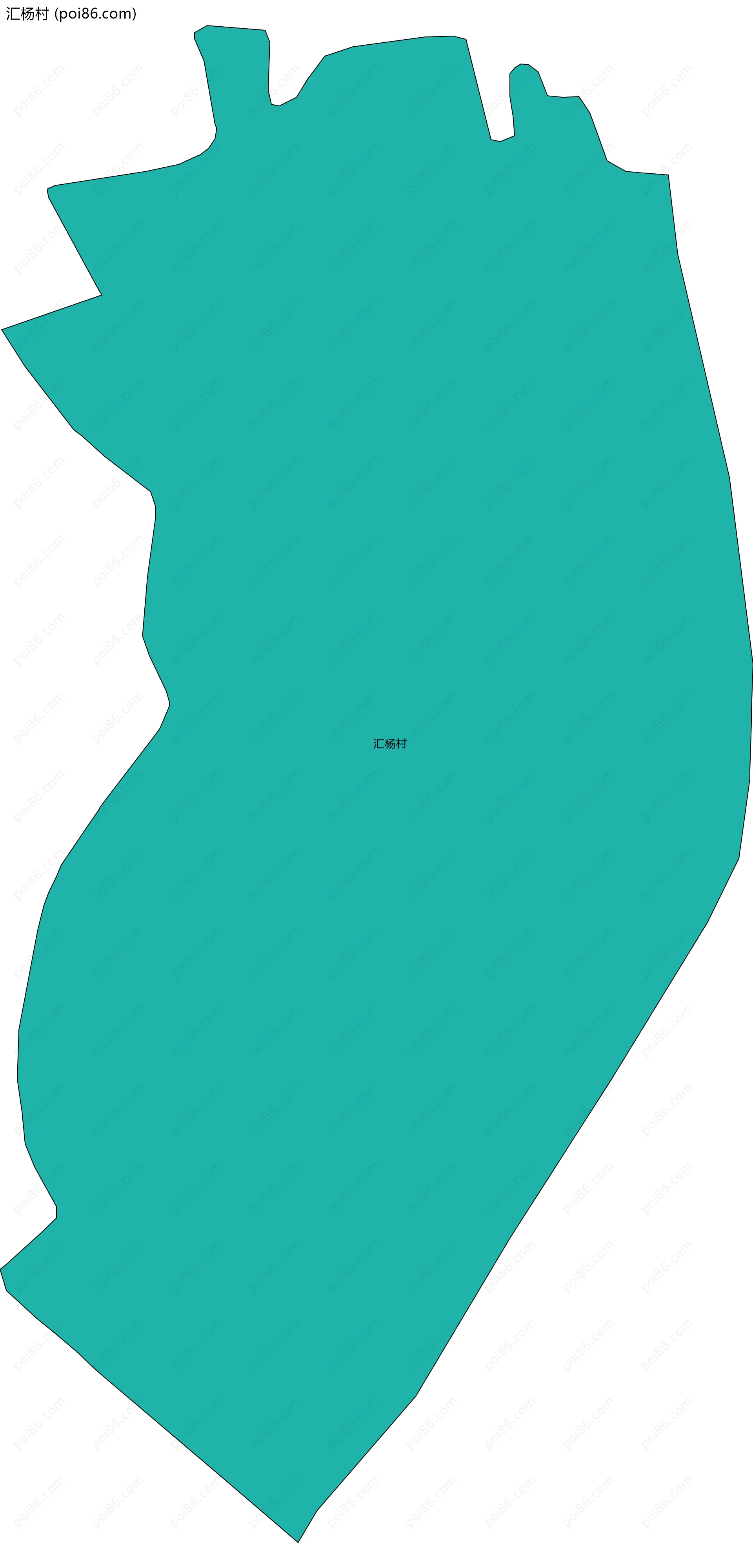 汇杨村边界地图
