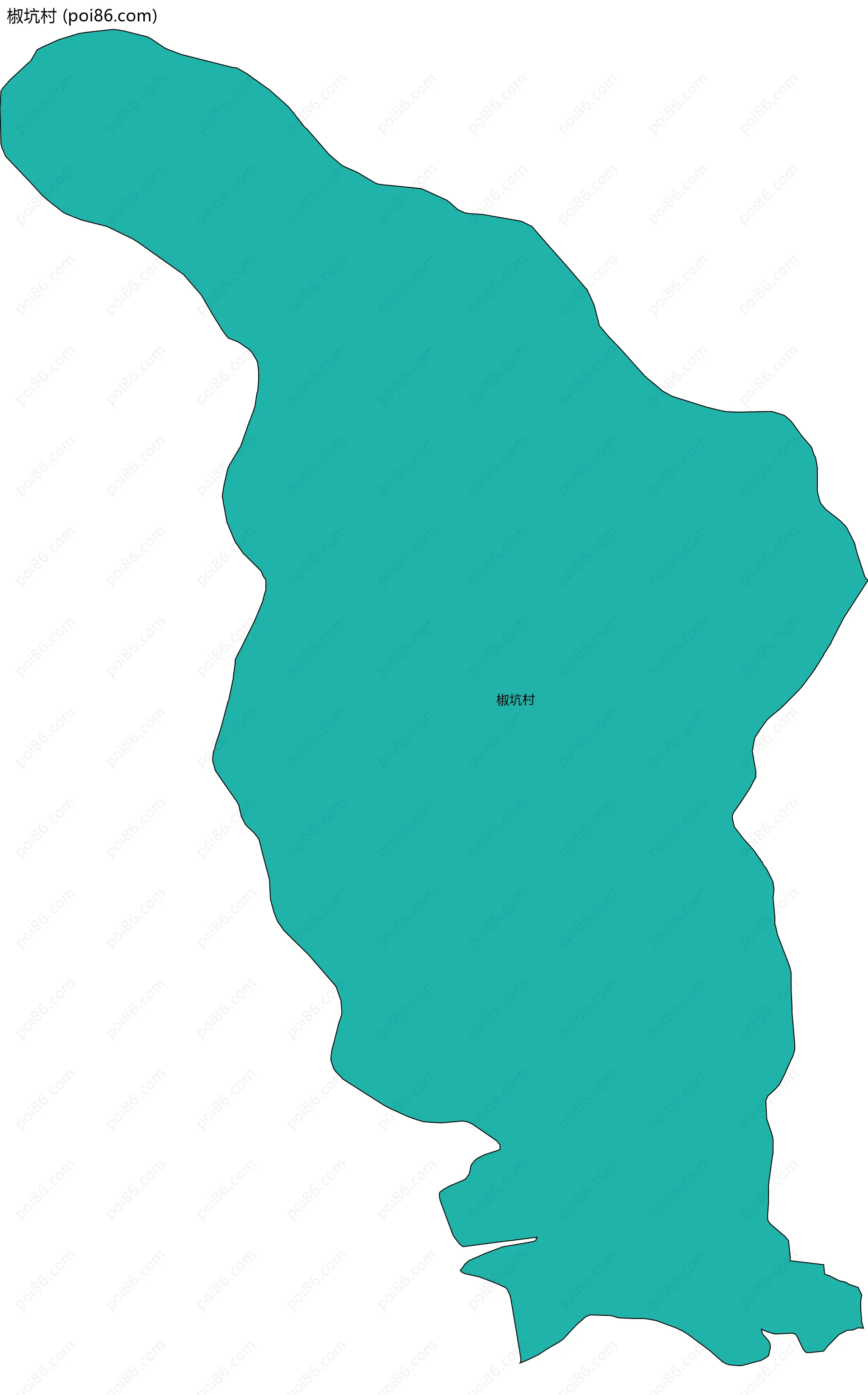 椒坑村边界地图