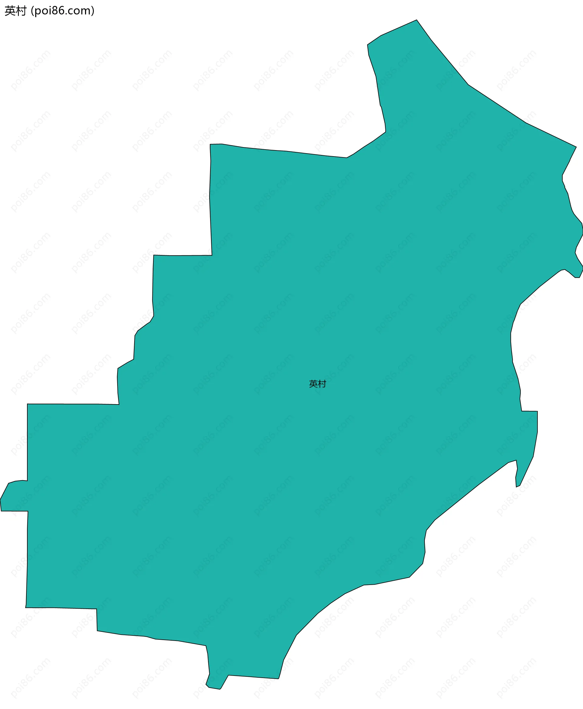 英村边界地图