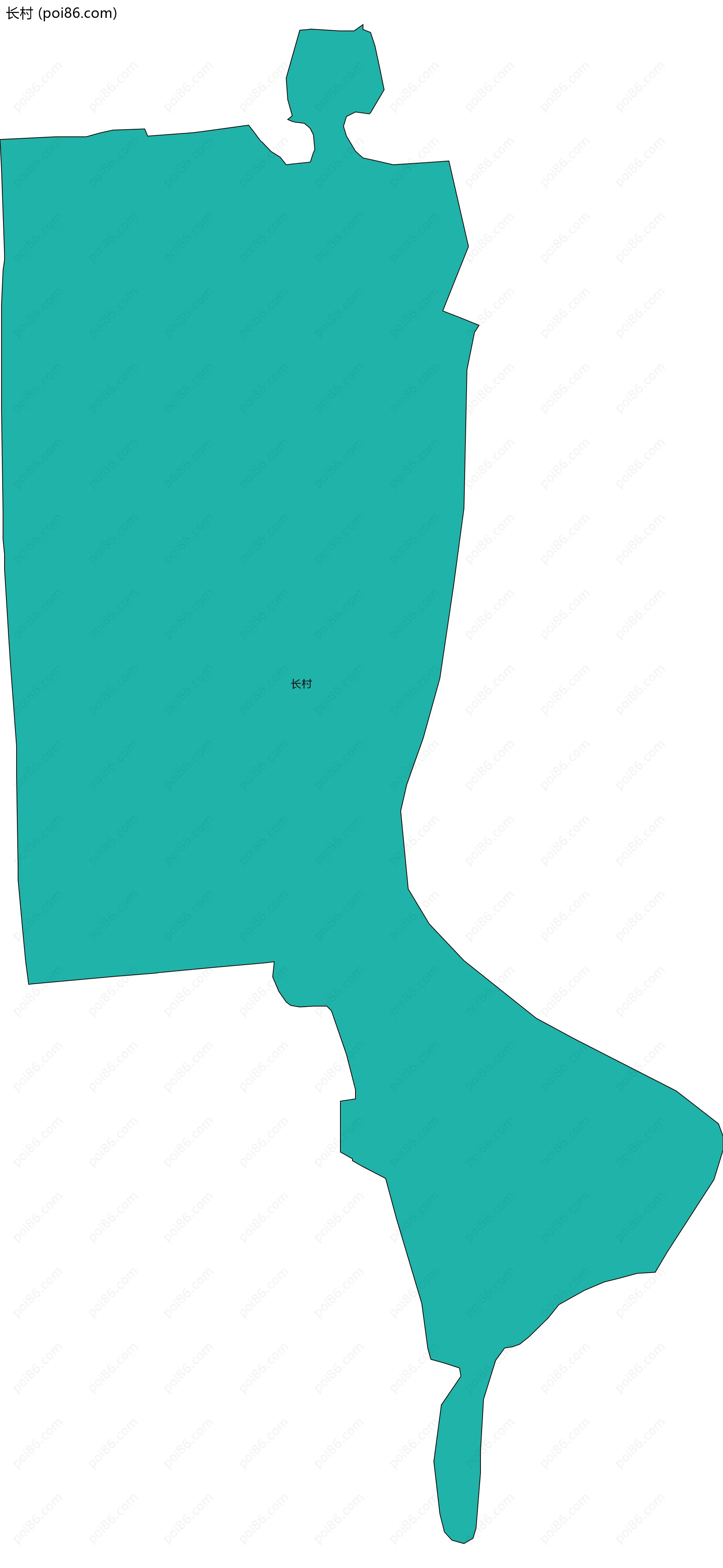 长村边界地图