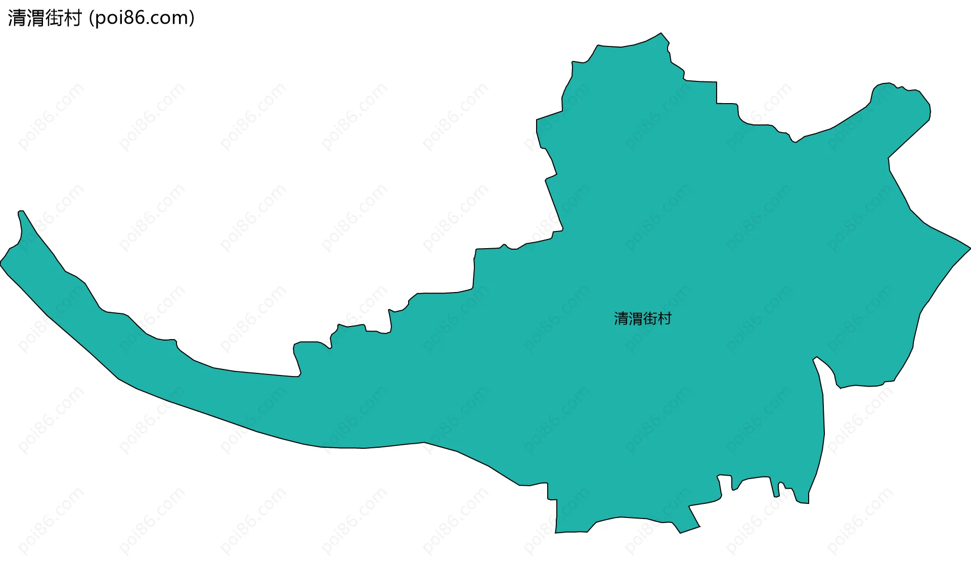 清渭街村边界地图