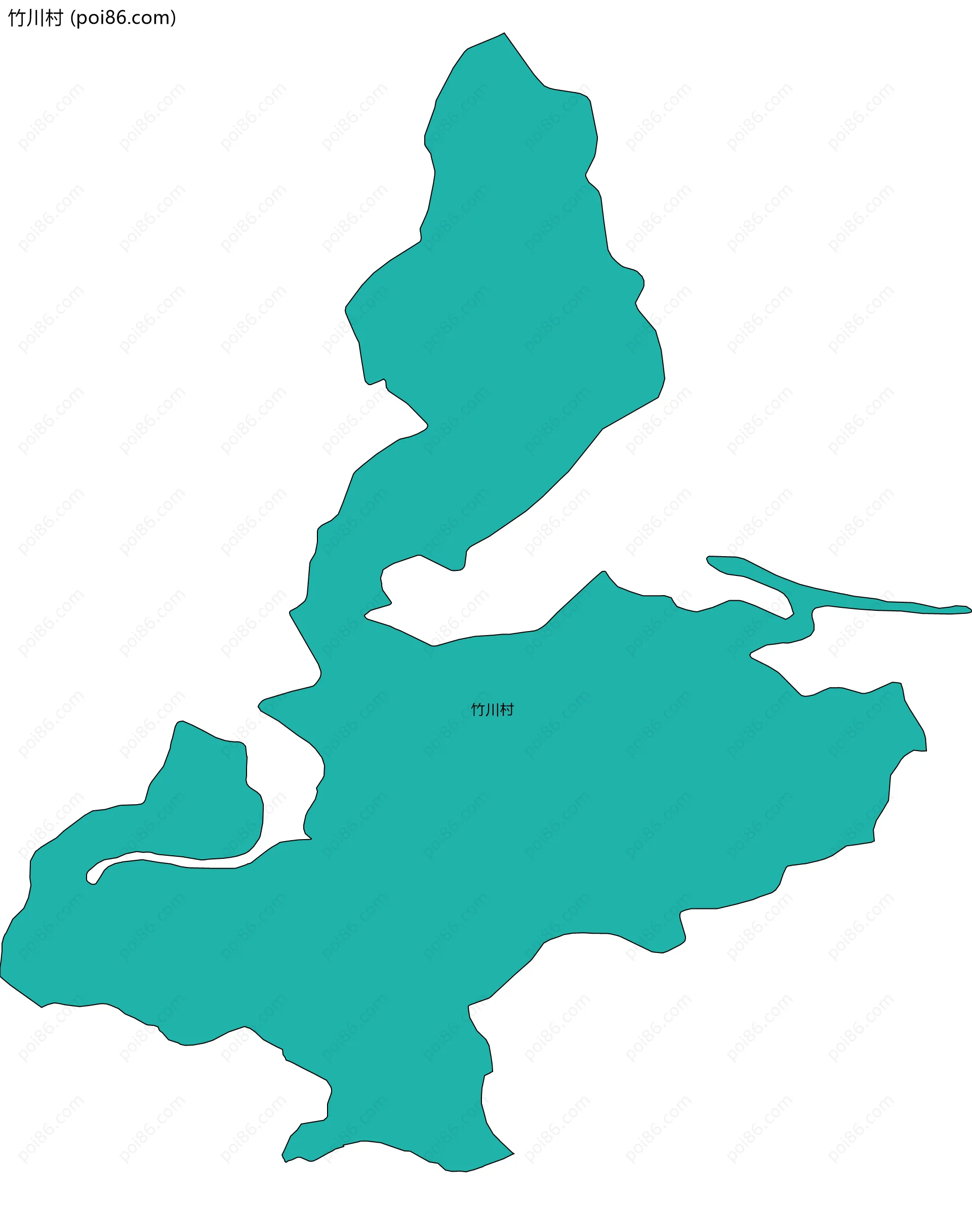 竹川村边界地图