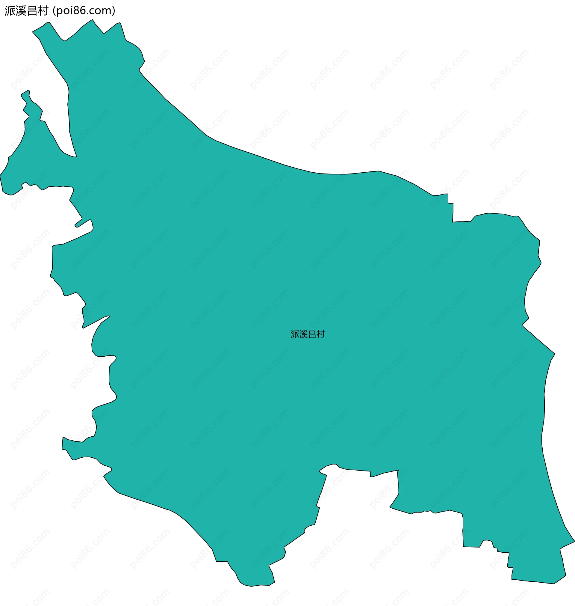 派溪吕村边界地图