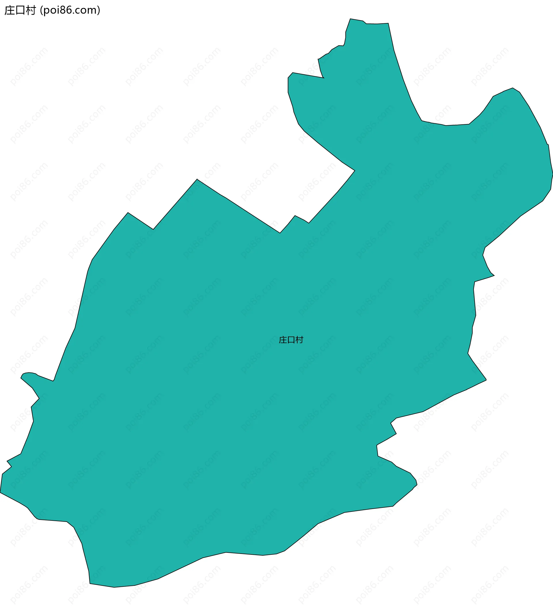 庄口村边界地图