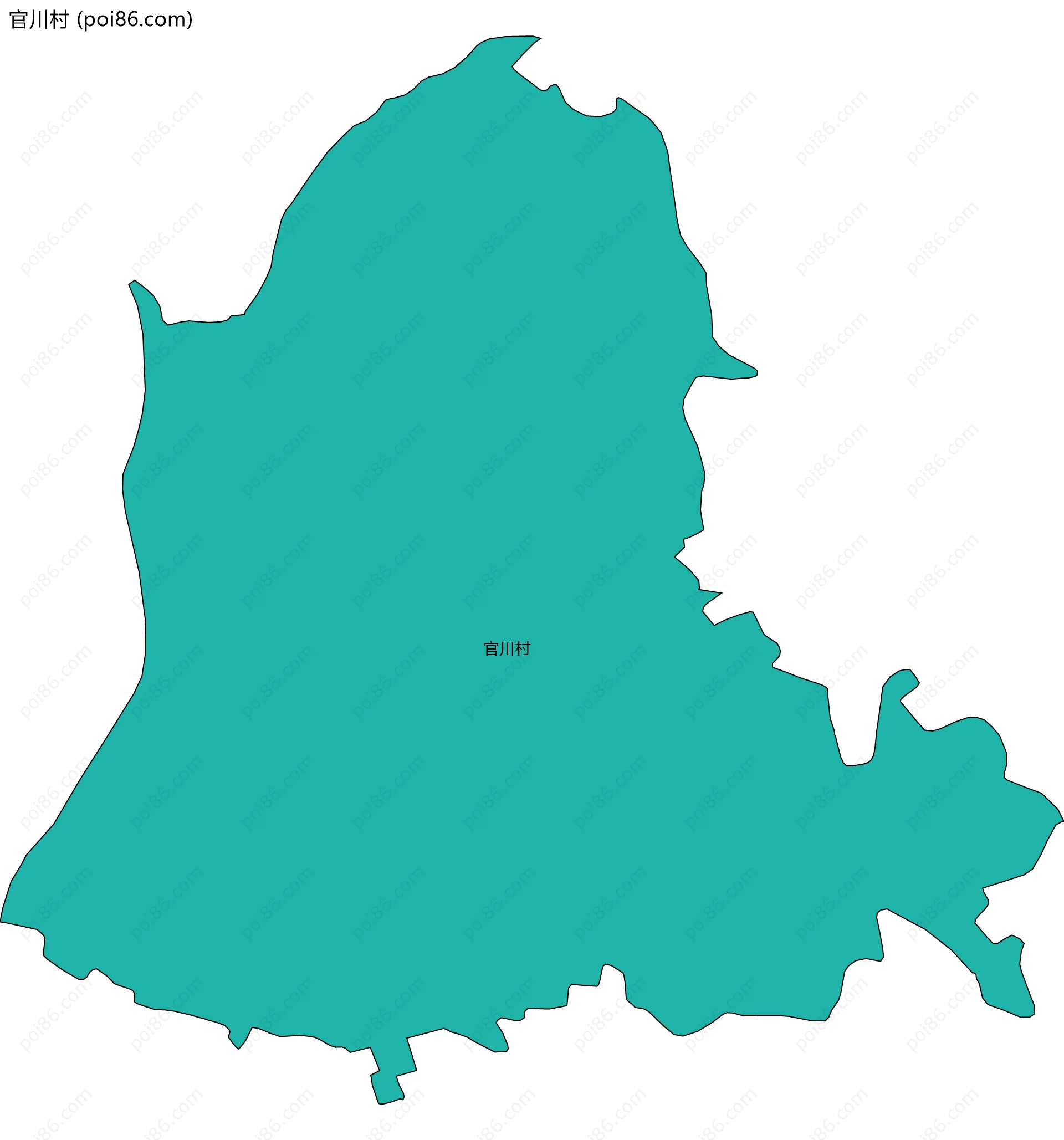 官川村边界地图