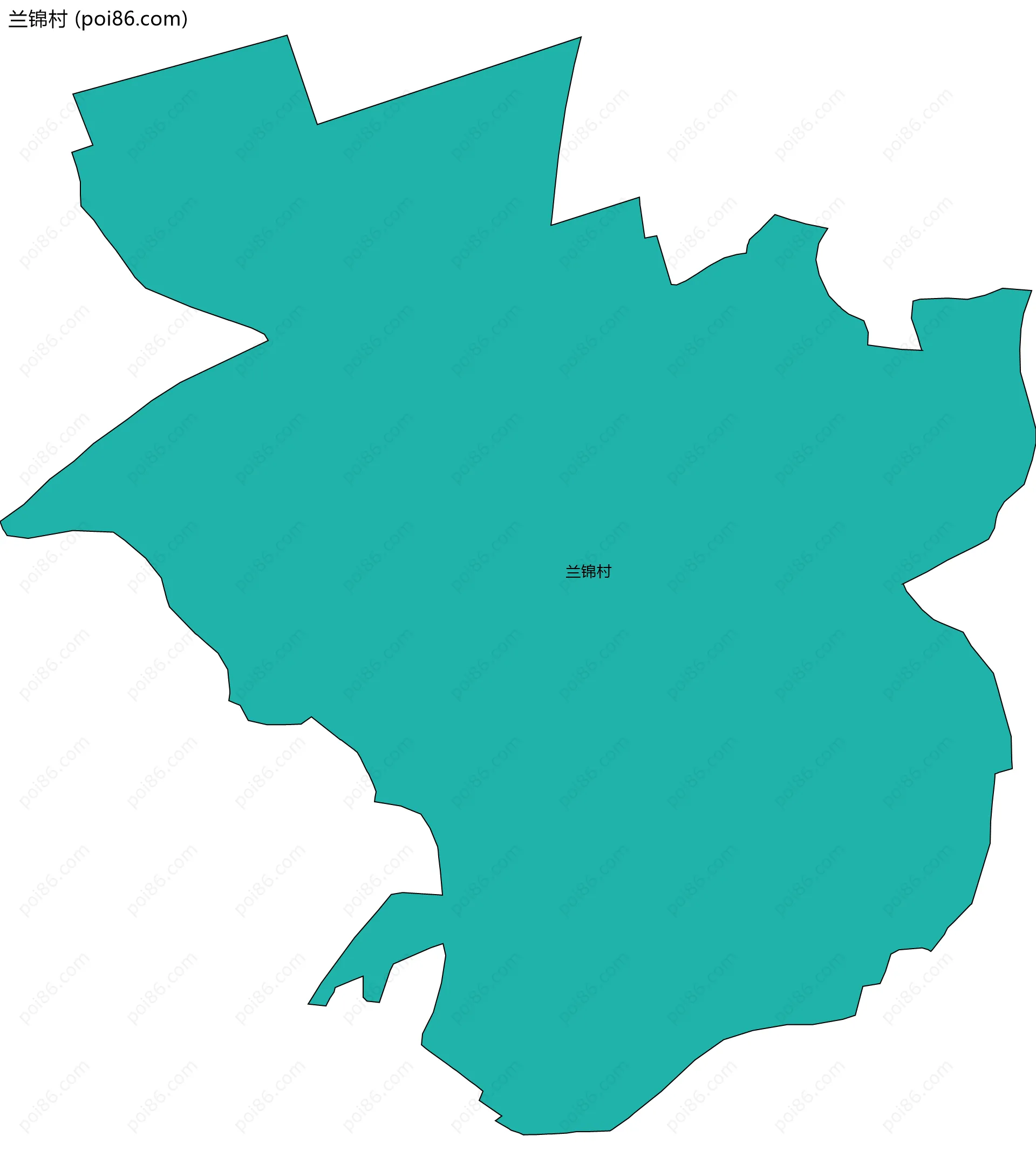 兰锦村边界地图