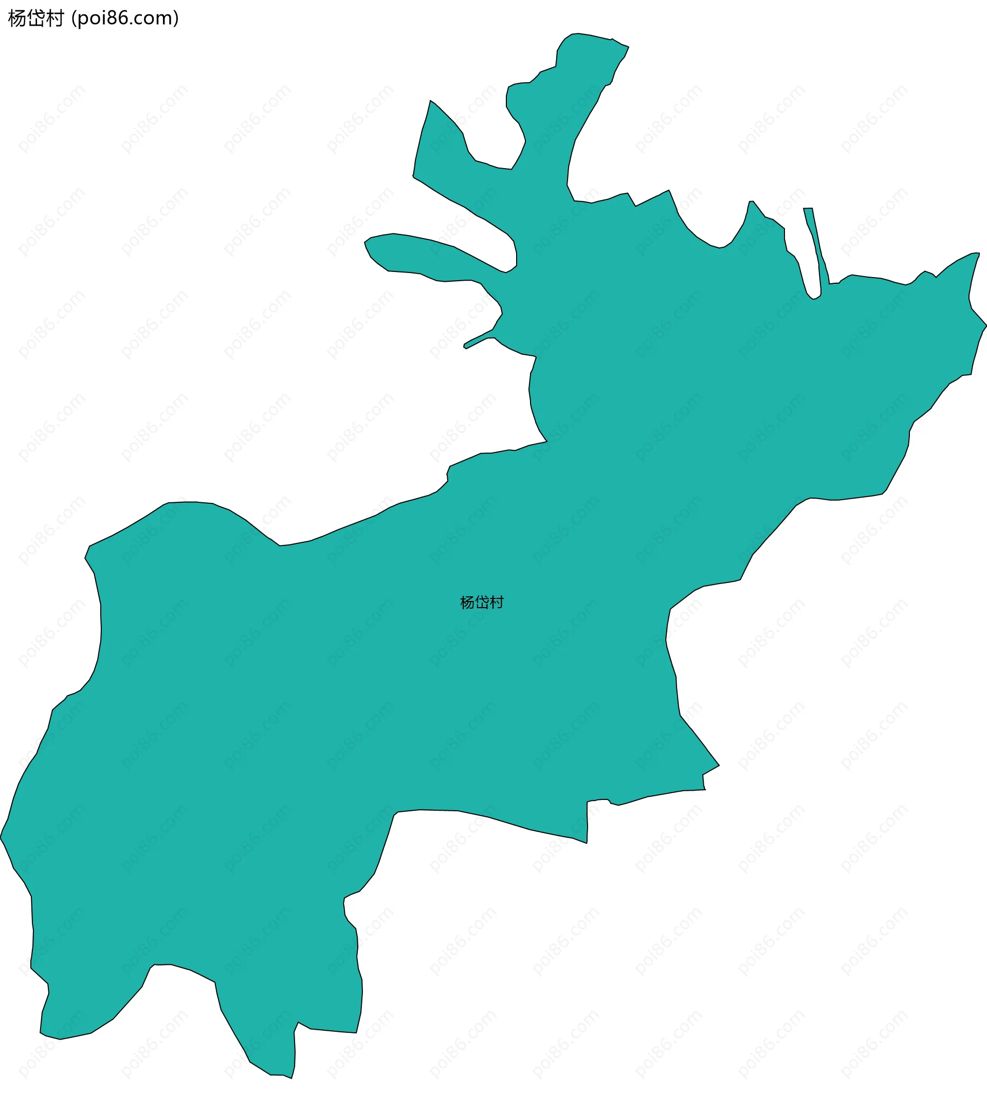 杨岱村边界地图
