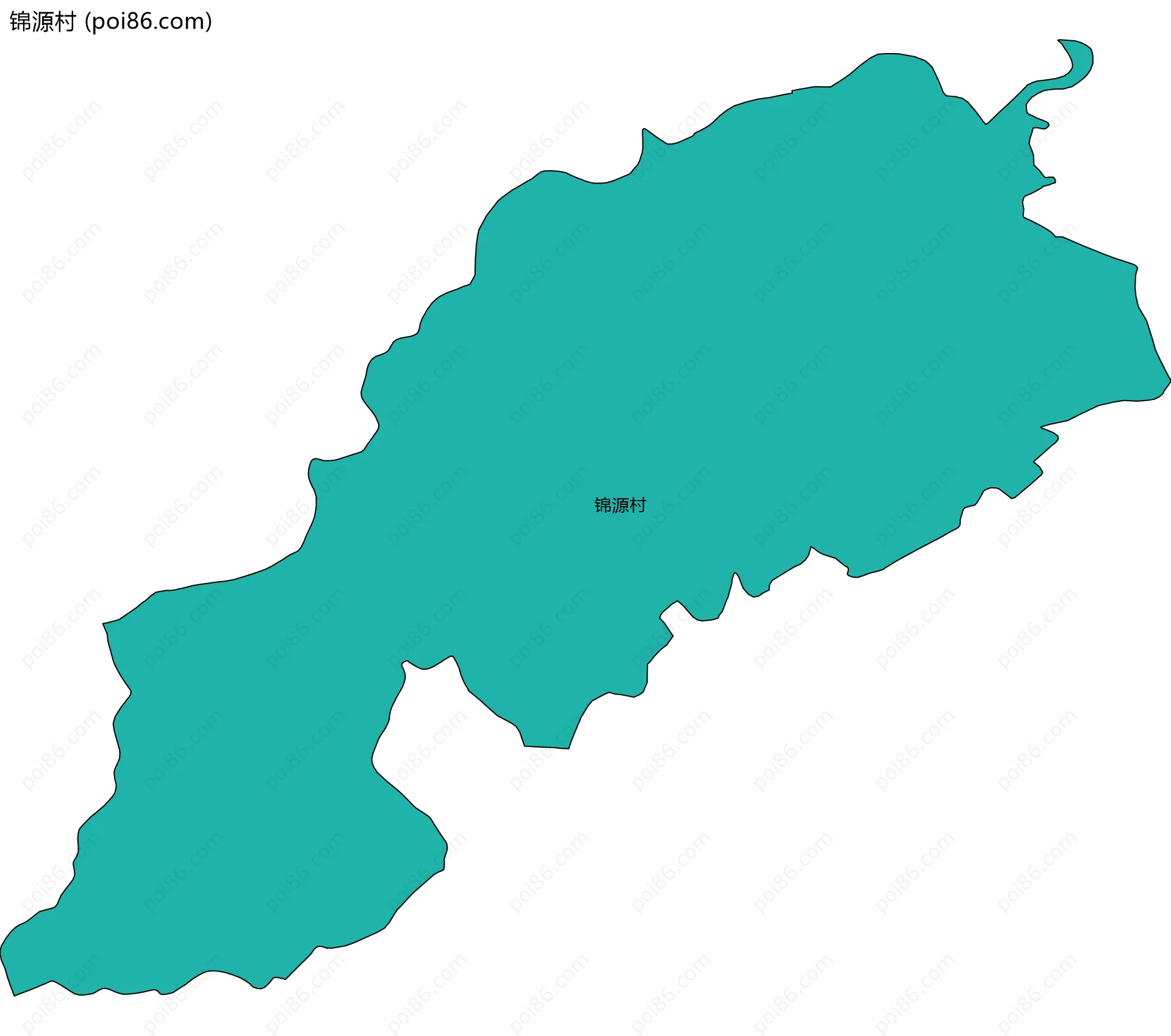 锦源村边界地图