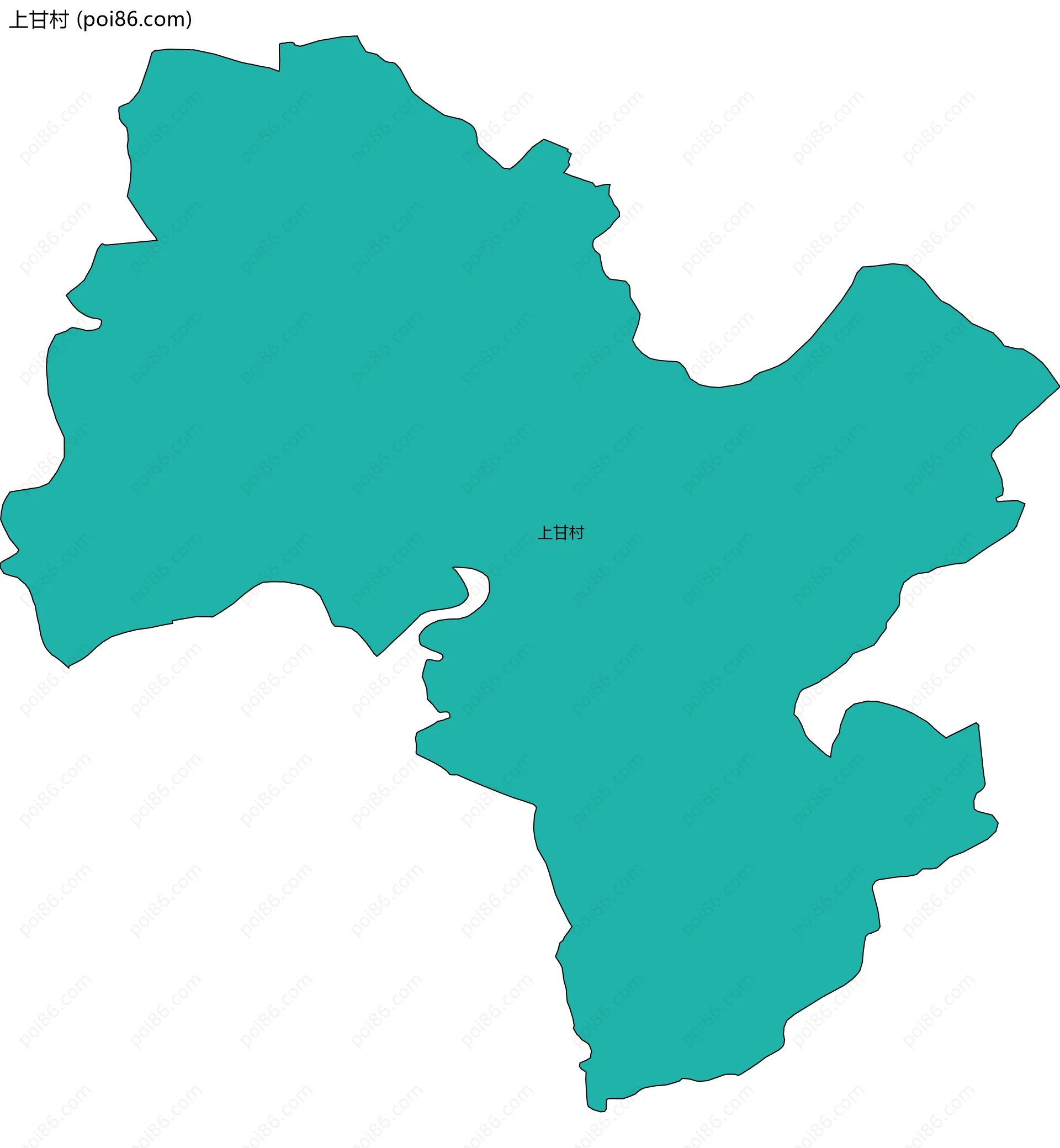 上甘村边界地图