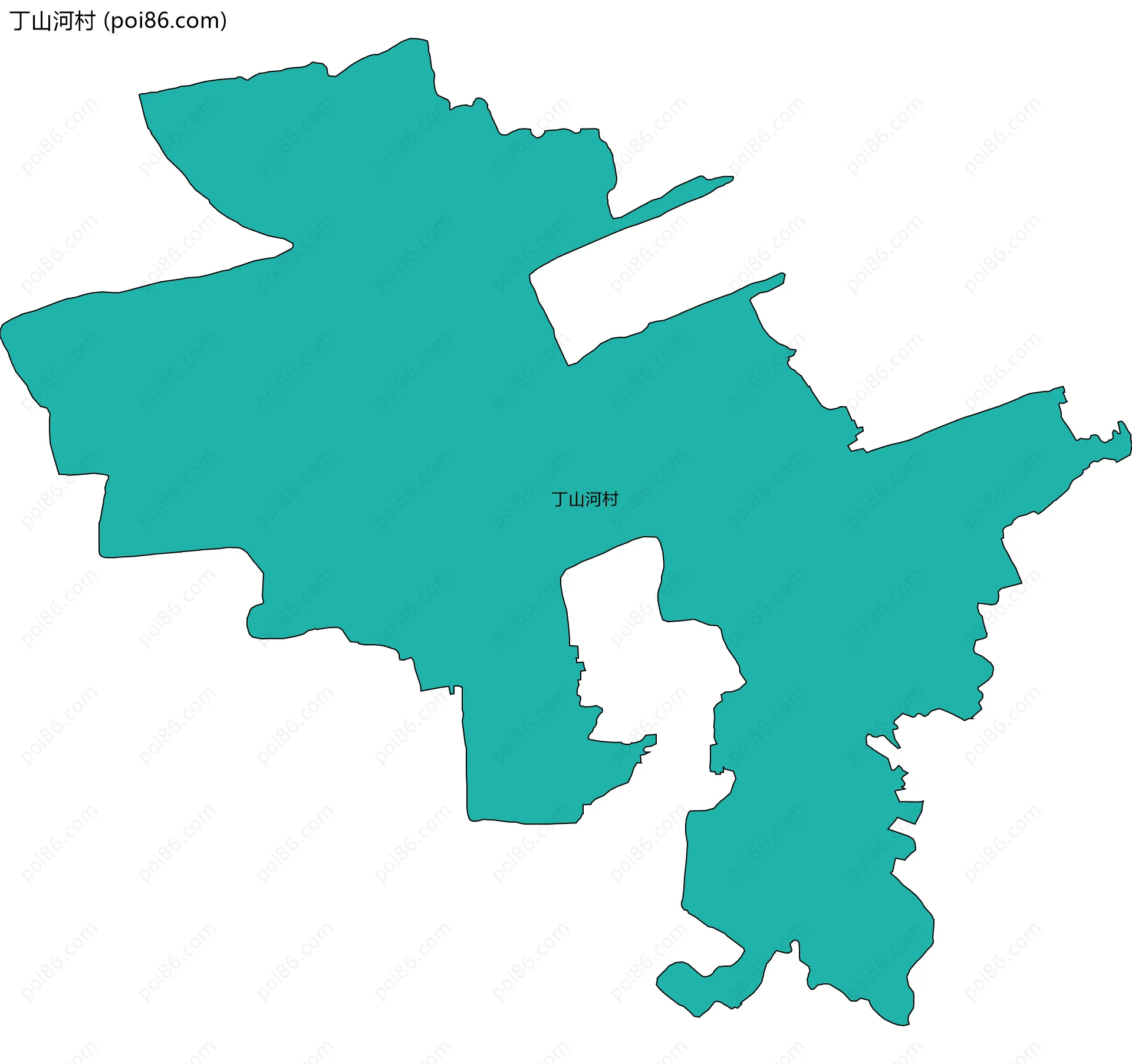 丁山河村边界地图