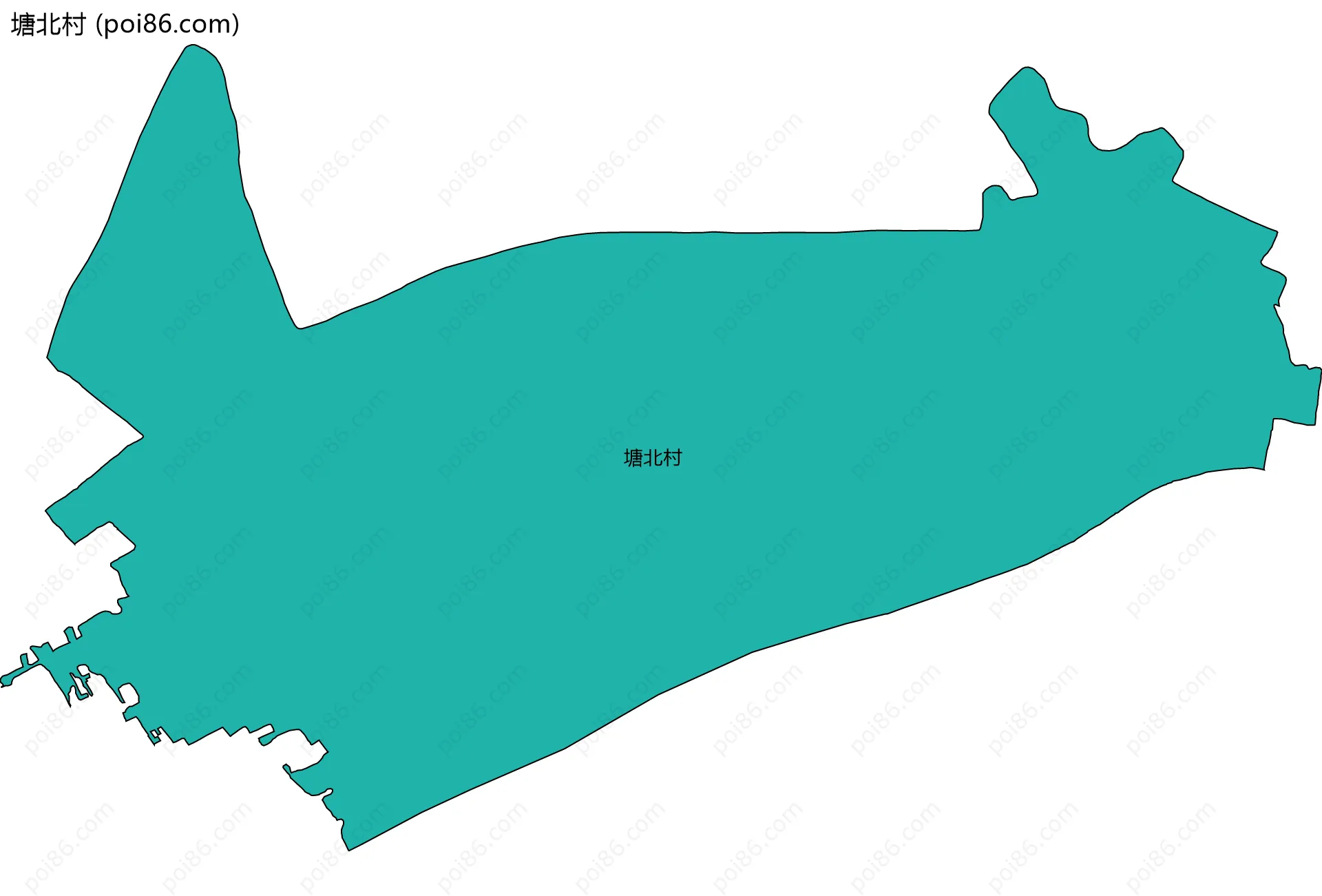 塘北村边界地图