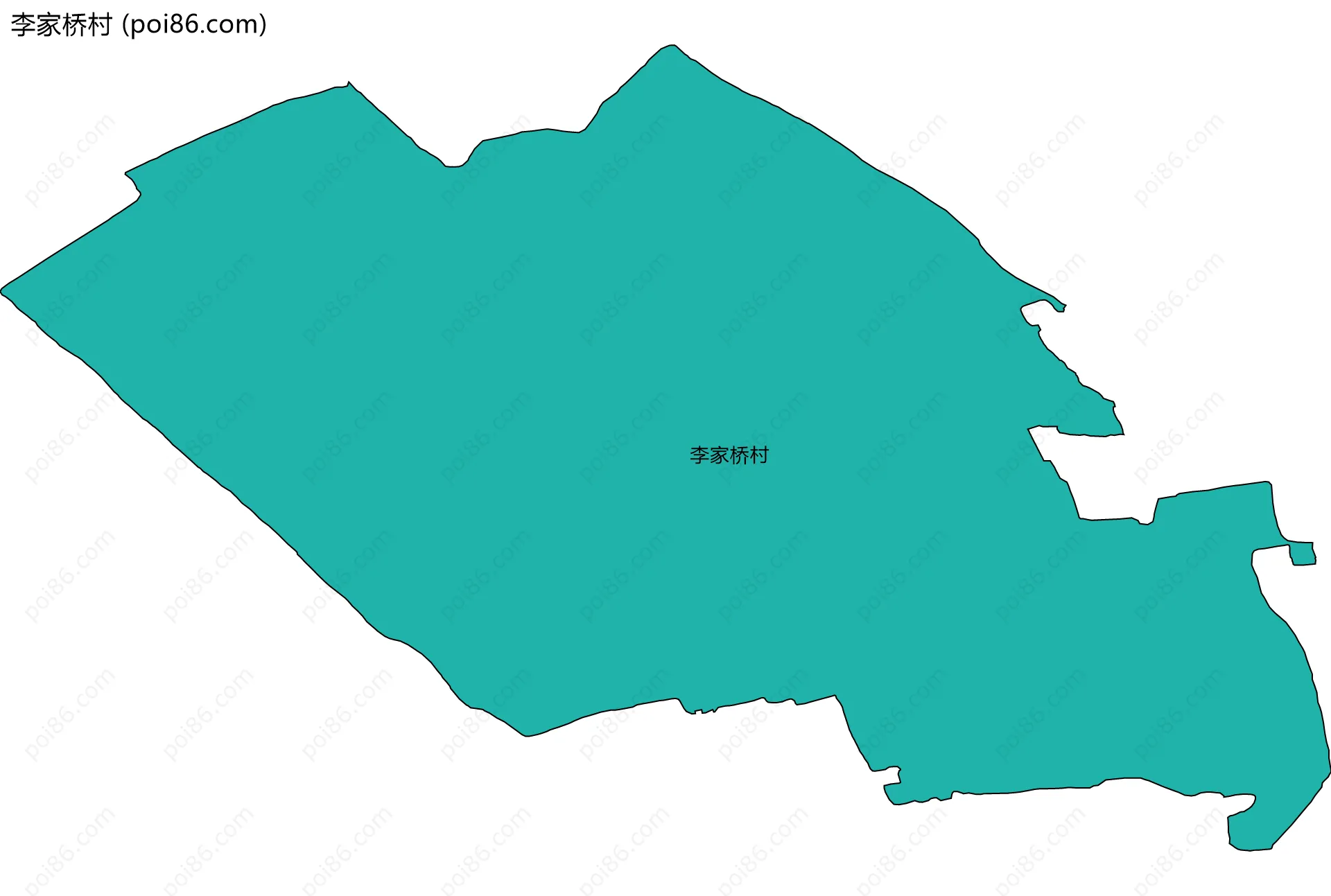 李家桥村边界地图
