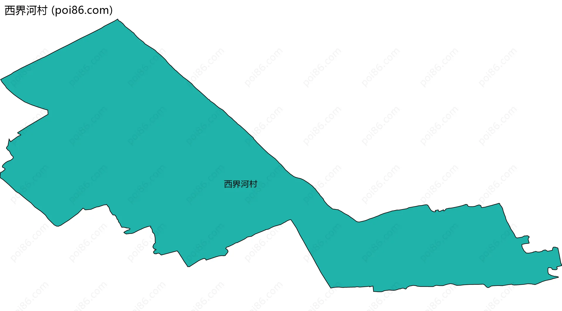西界河村边界地图