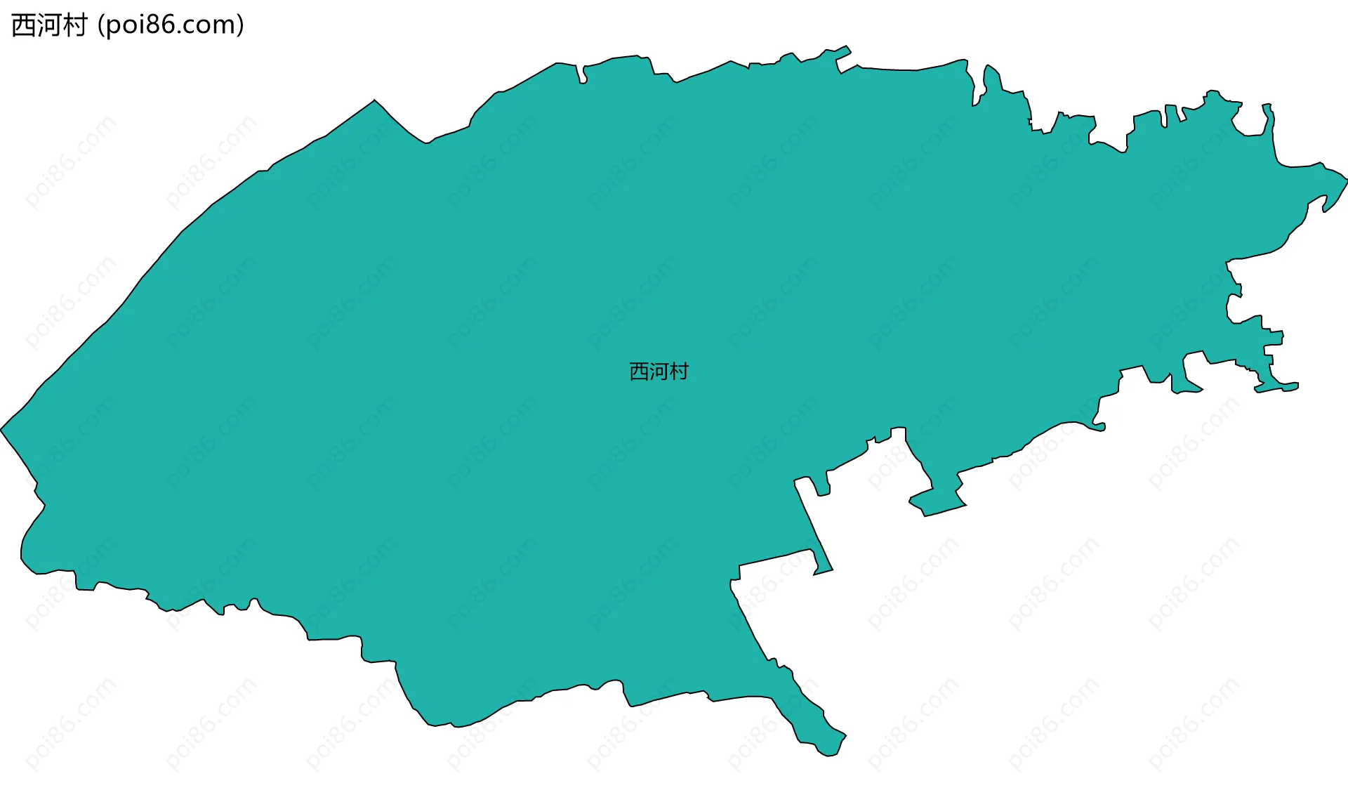 西河村边界地图