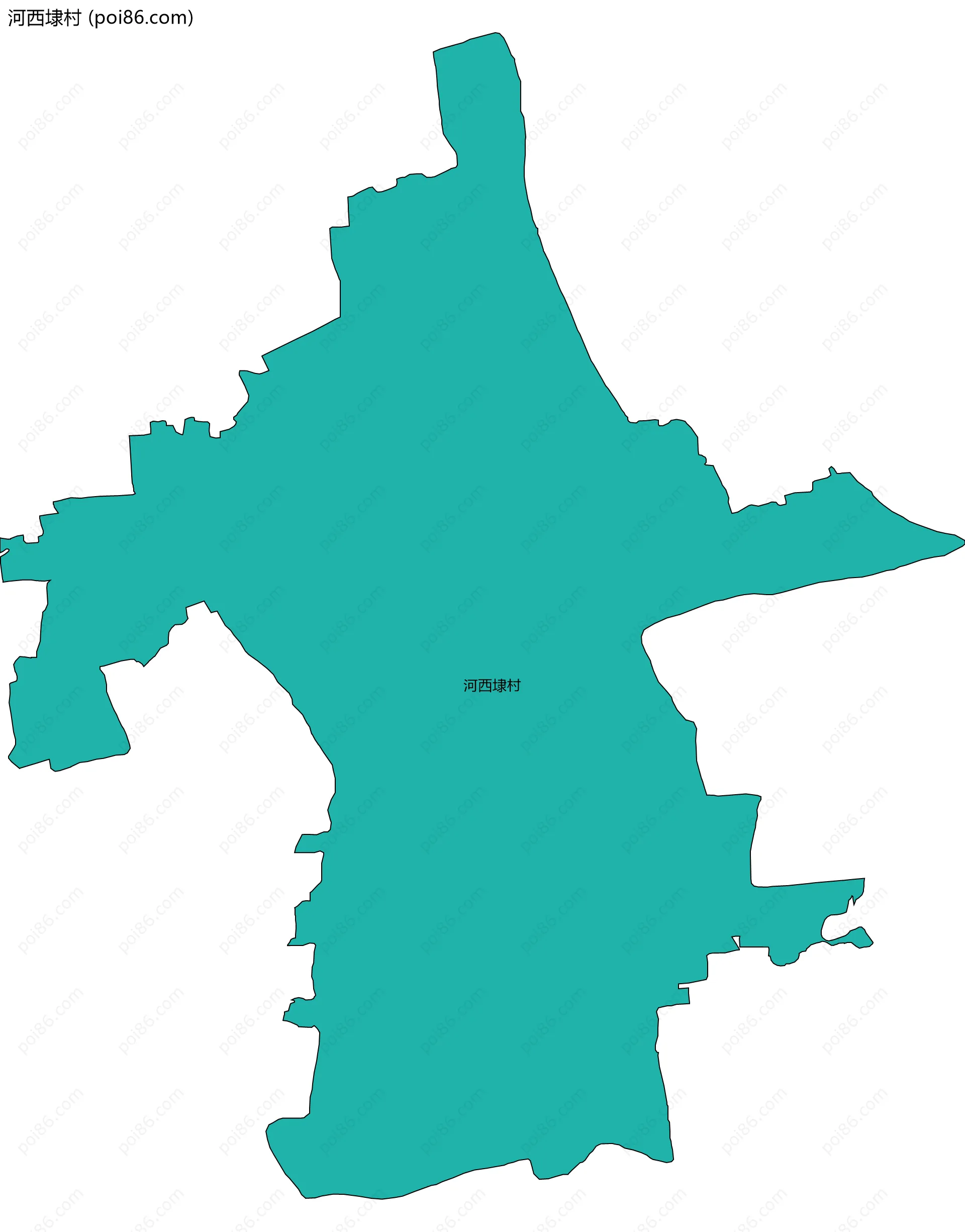河西埭村边界地图