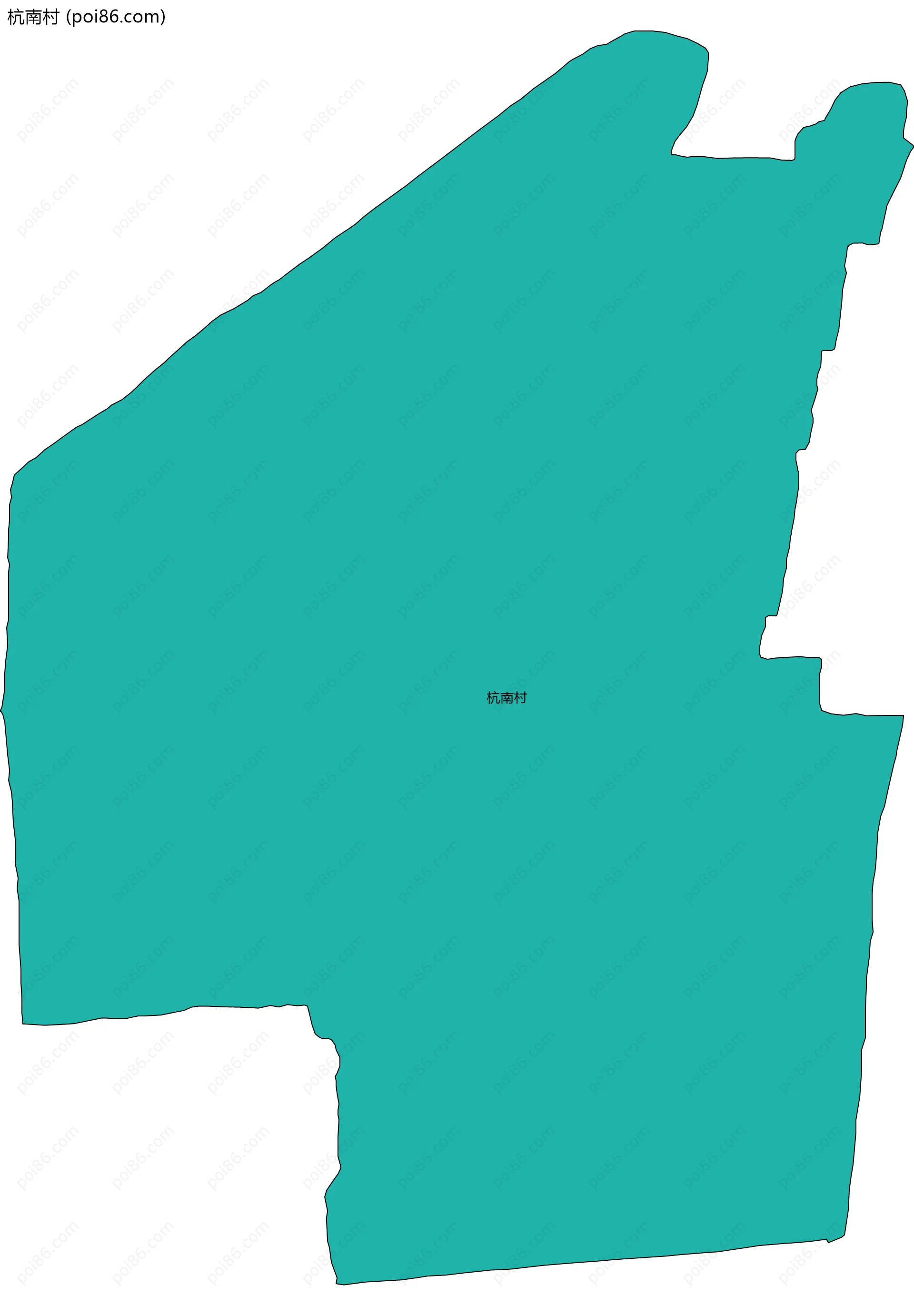 杭南村边界地图