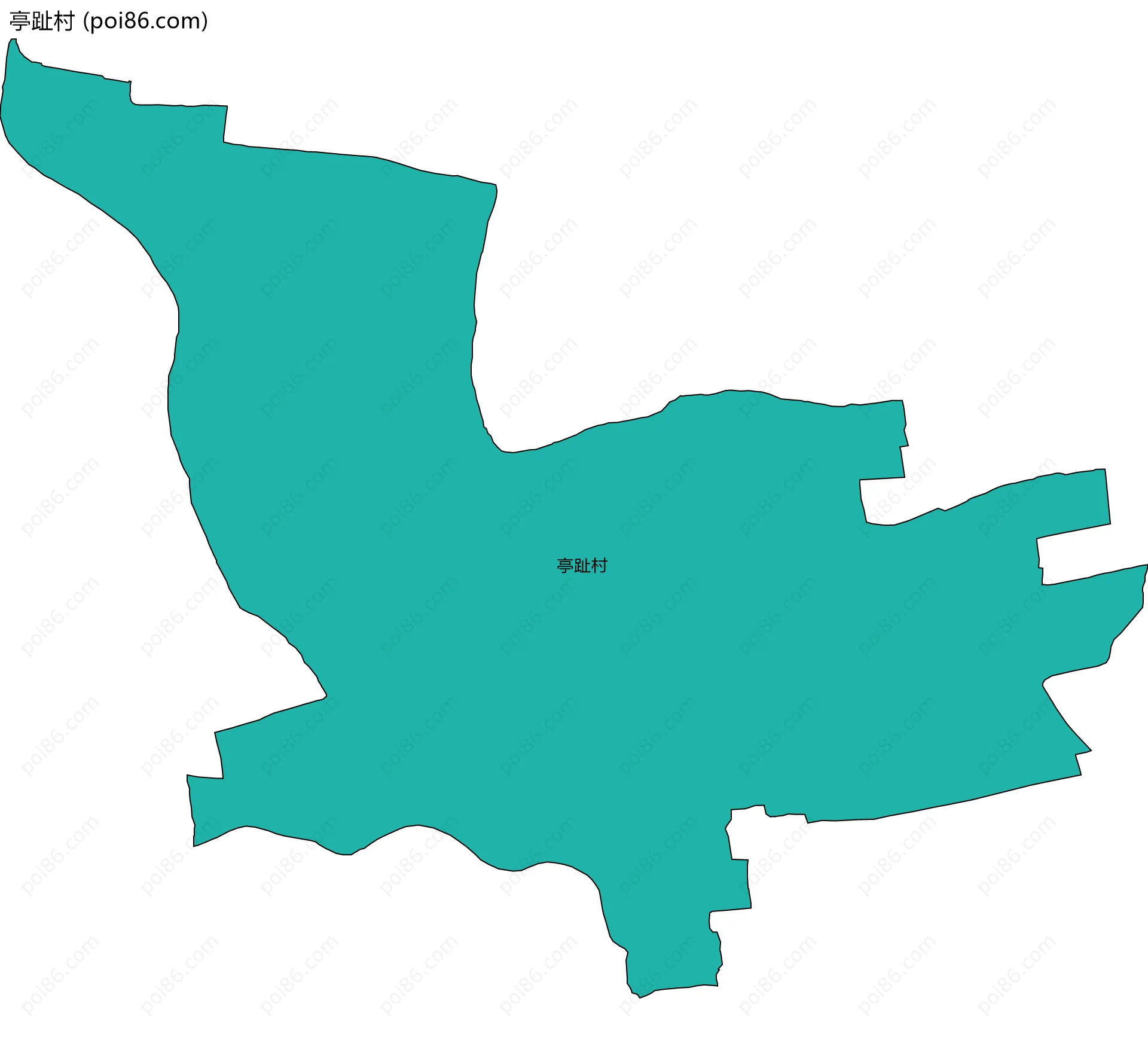 亭趾村边界地图