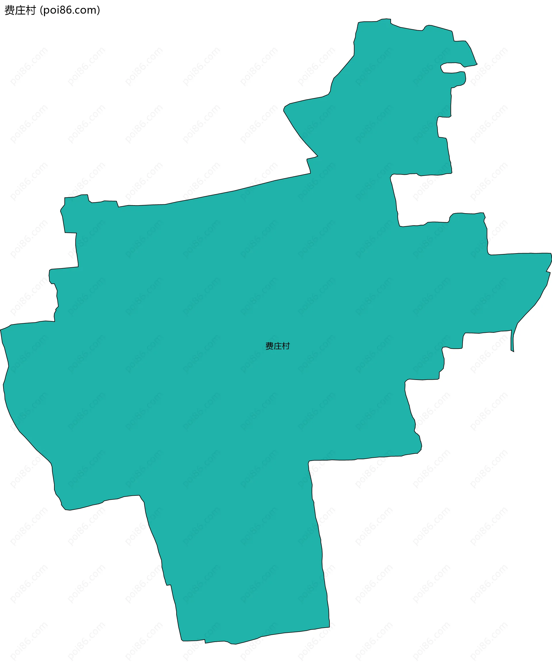 费庄村边界地图